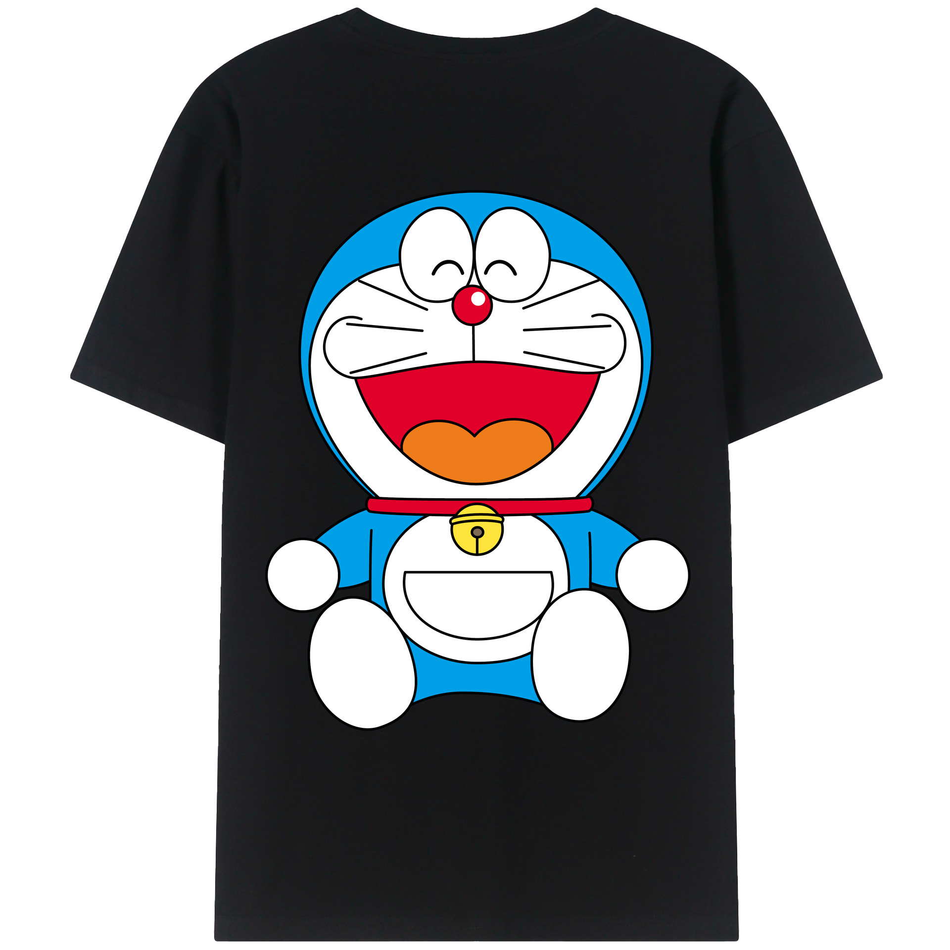 （画像用） ドラえもん Doraemon 綿100％ メンズ半袖Tシャツ（バックプリント） 通気性