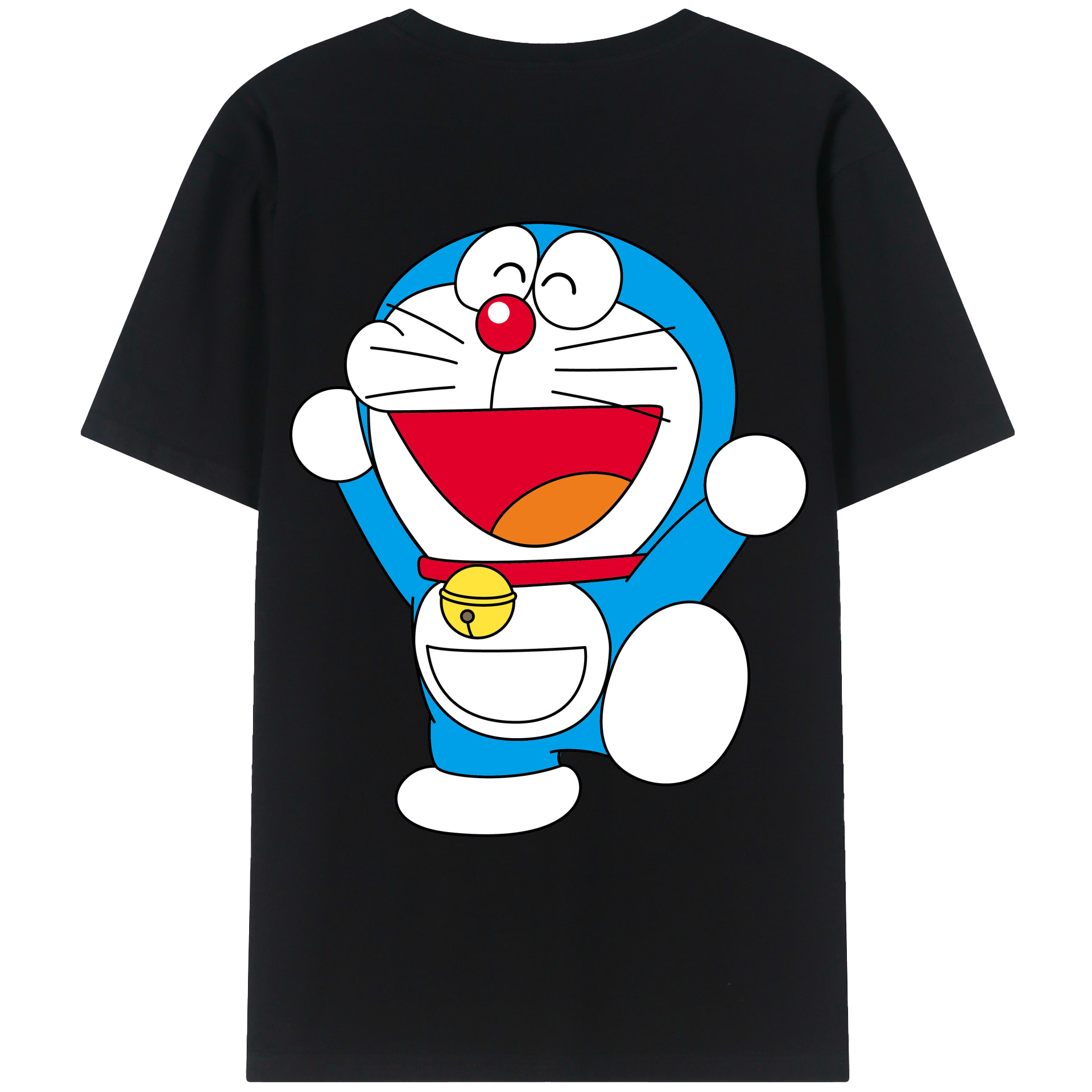 （画像用） ドラえもん Doraemon 綿100％ メンズ半袖Tシャツ（バックプリント） 通気性