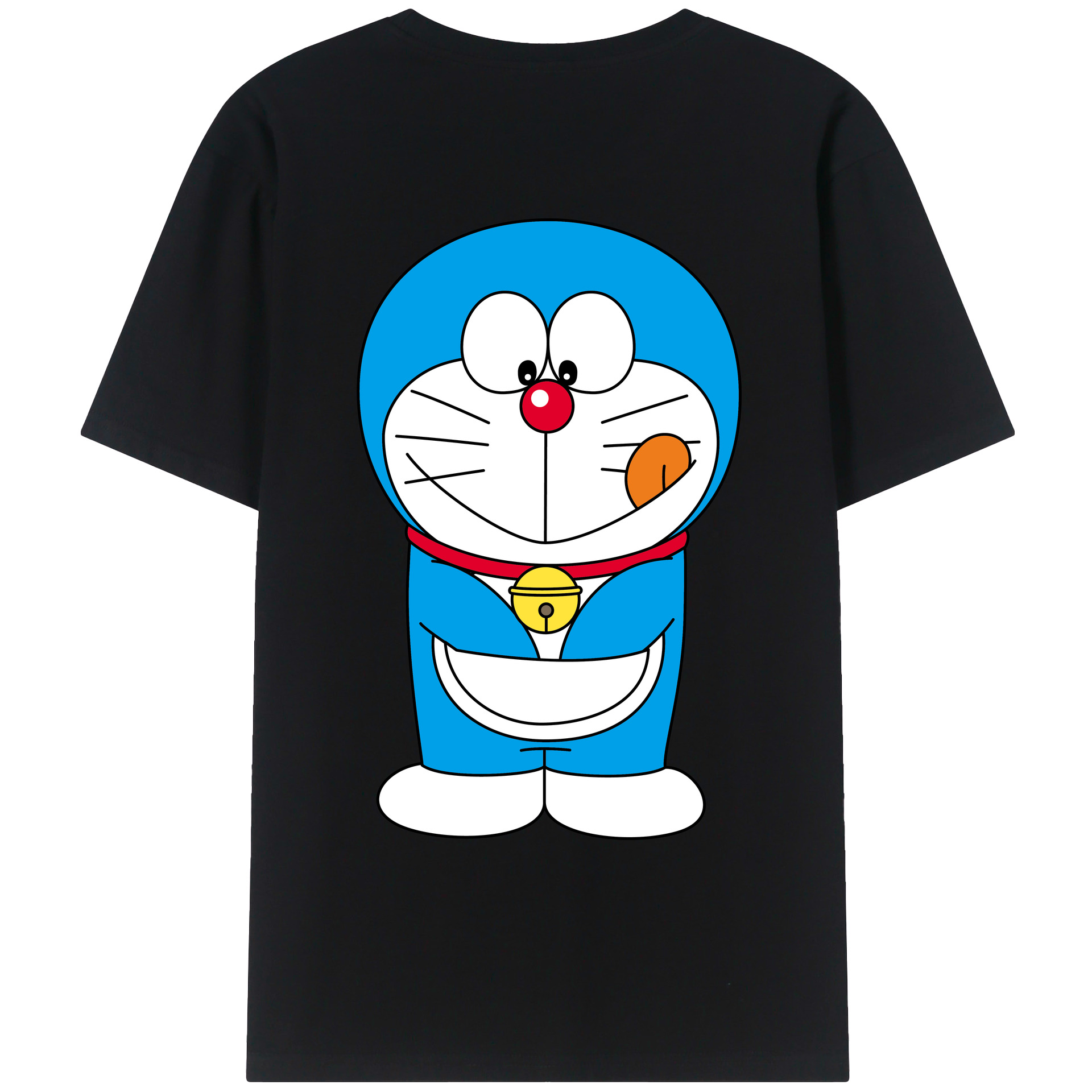 （画像用） ドラえもん Doraemon 綿100％ メンズ半袖Tシャツ（バックプリント） 通気性