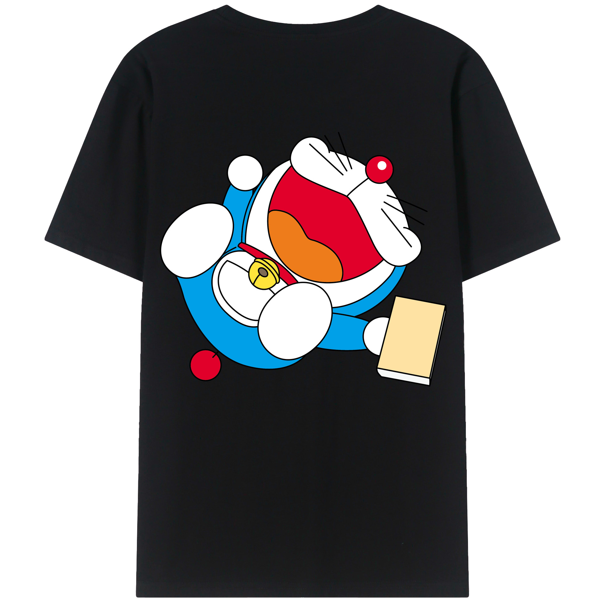 （画像用） ドラえもん Doraemon 綿100％ メンズ半袖Tシャツ（バックプリント） 通気性