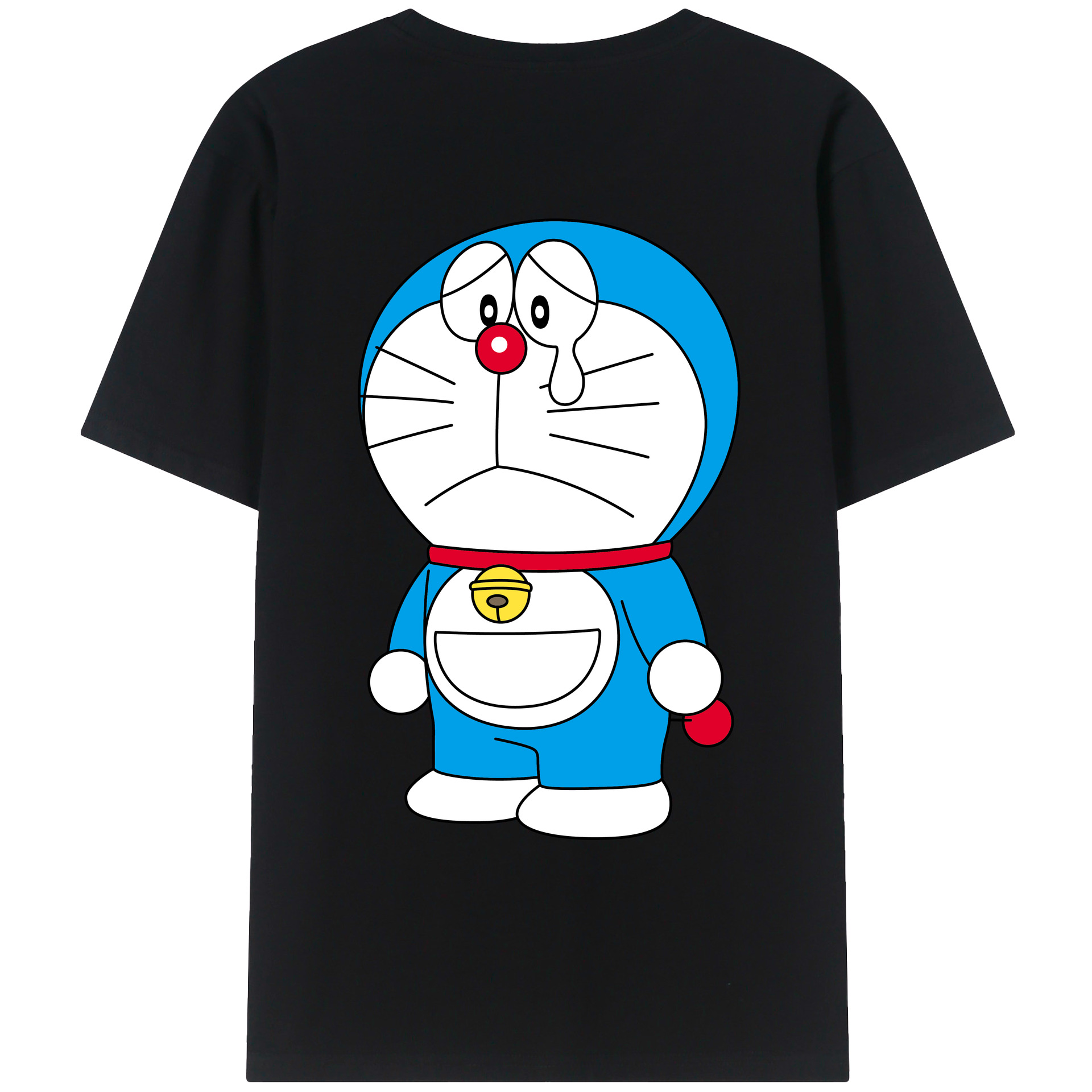 （画像用） ドラえもん Doraemon 綿100％ メンズ半袖Tシャツ（バックプリント） 通気性