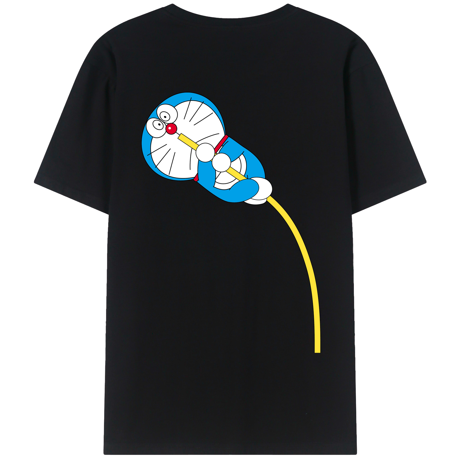 （画像用） ドラえもん Doraemon 綿100％ メンズ半袖Tシャツ（バックプリント） 通気性