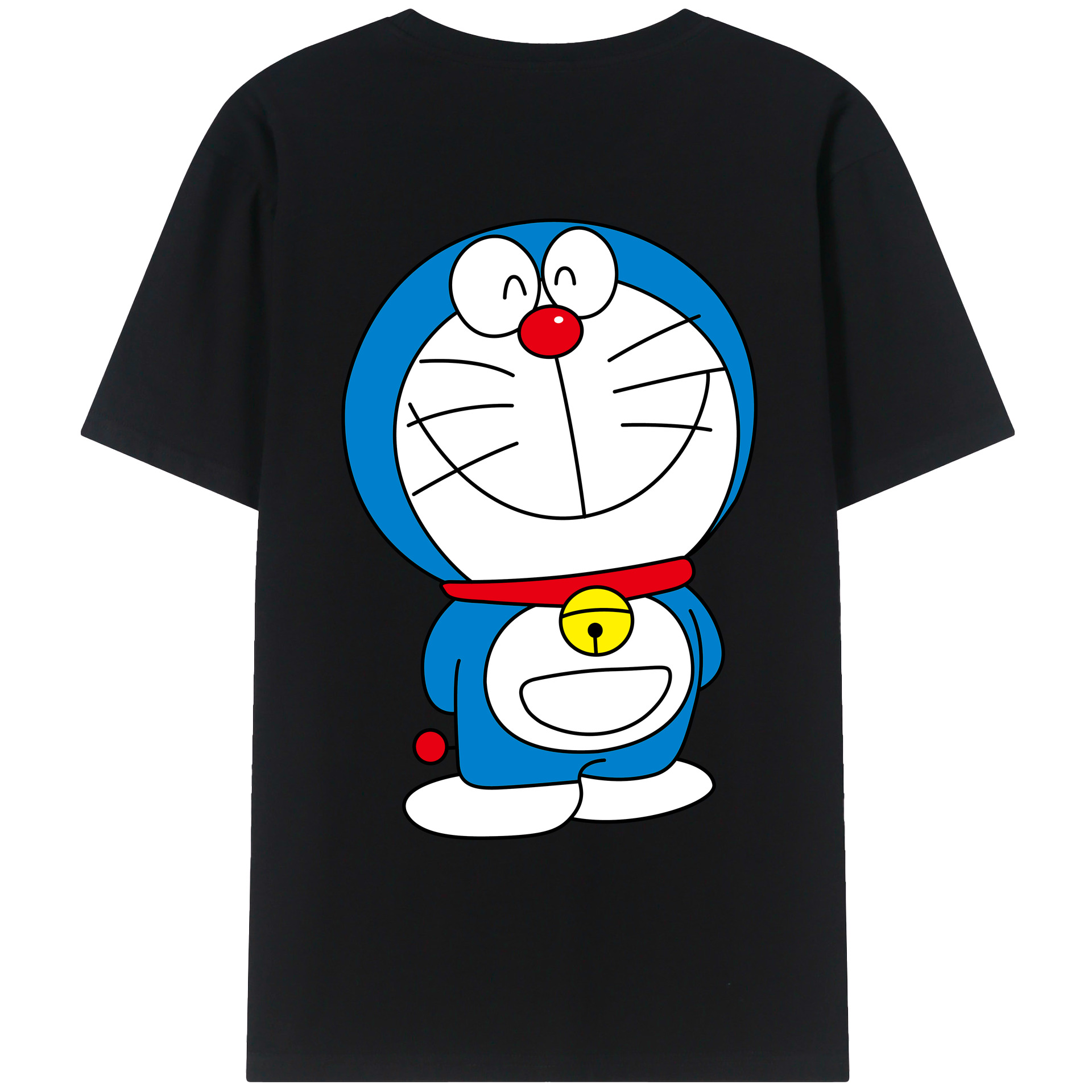 （画像用） ドラえもん Doraemon 綿100％ メンズ半袖Tシャツ（バックプリント） 通気性