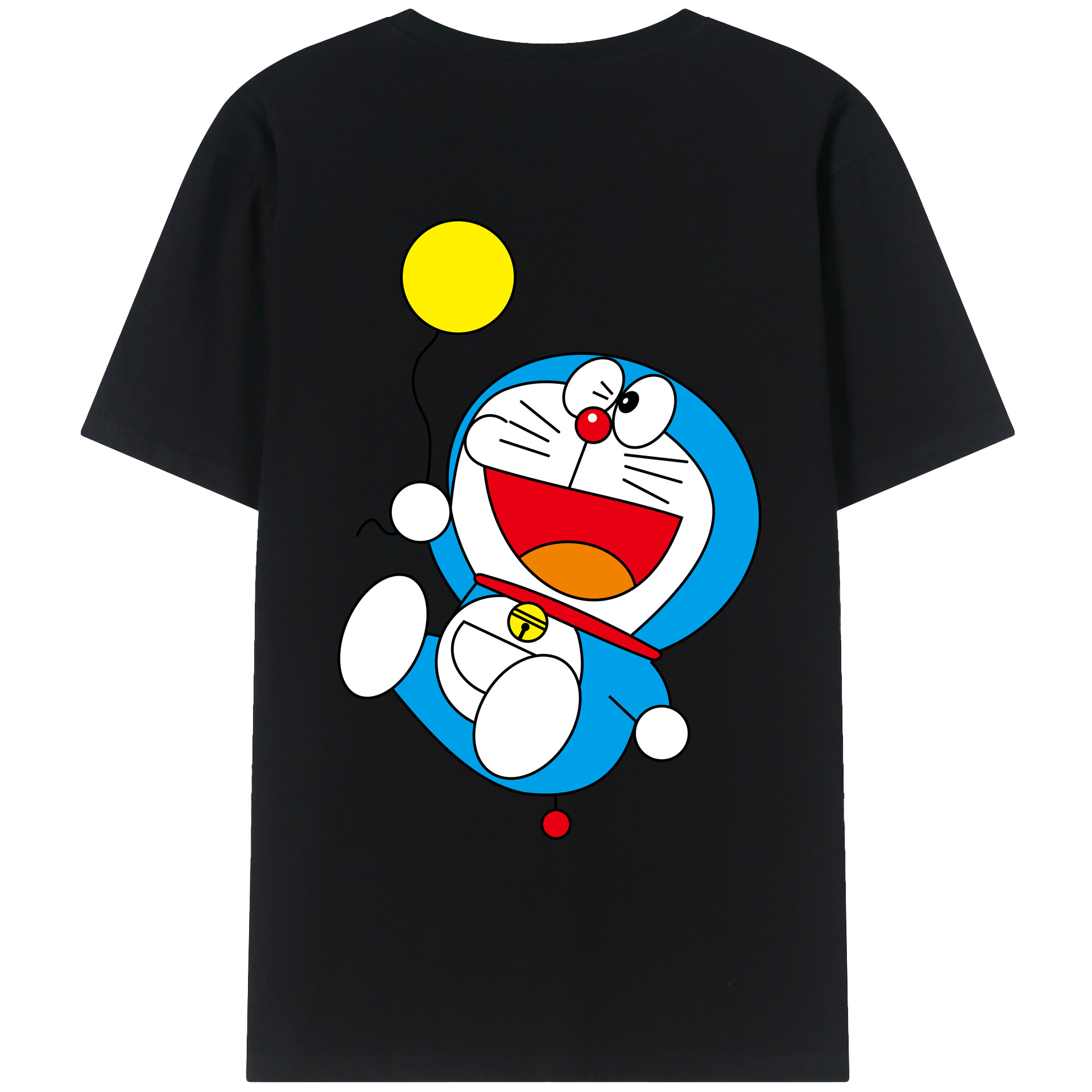 （画像用） ドラえもん Doraemon 綿100％ メンズ半袖Tシャツ（バックプリント） 通気性