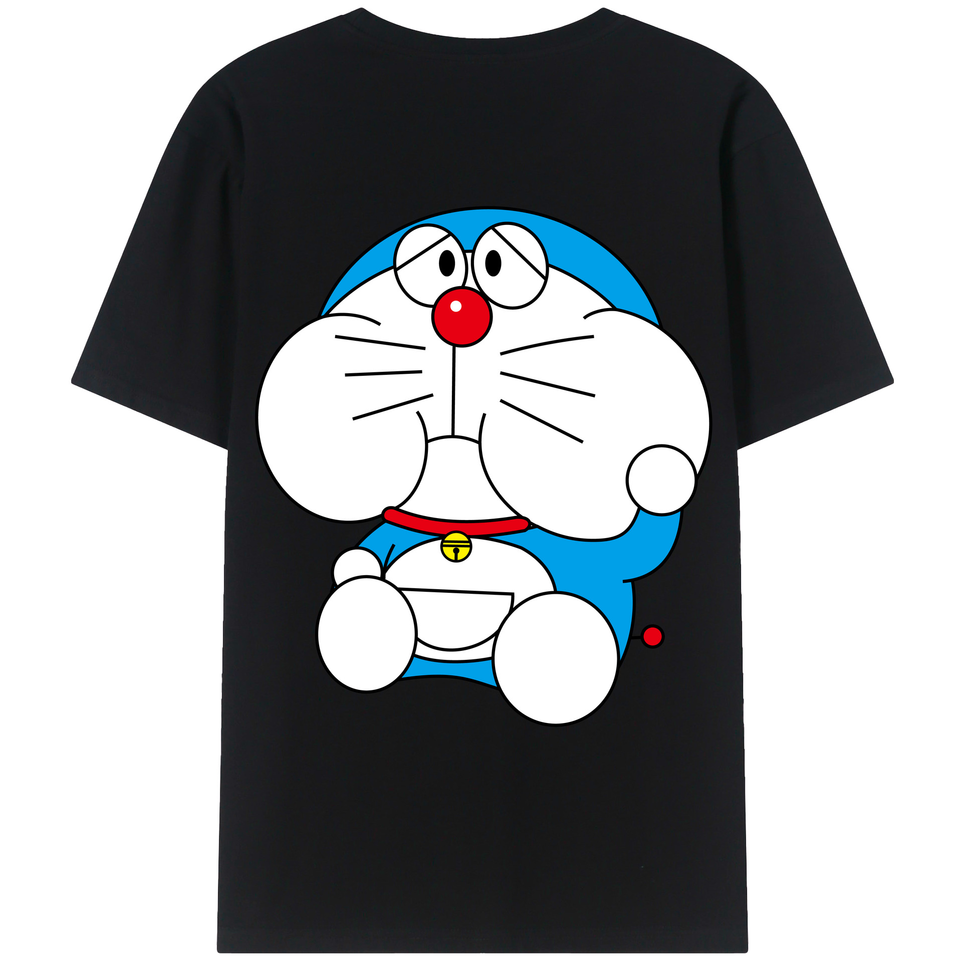 （画像用） ドラえもん Doraemon 綿100％ メンズ半袖Tシャツ（バックプリント） 通気性