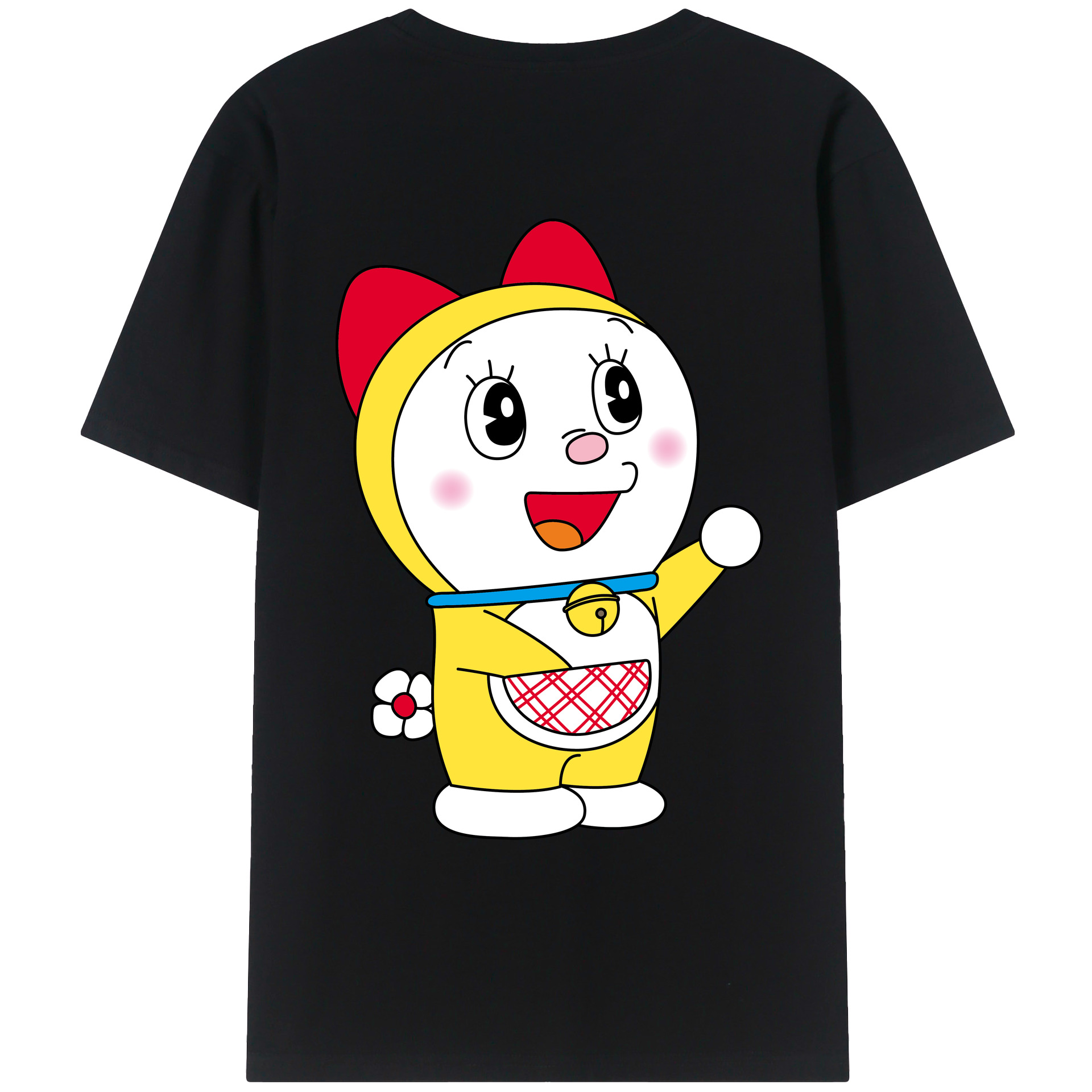 （画像用） ドラえもん ドラミ Doraemon Dorami 綿100％ メンズ半袖Tシャツ（バックプリント） 通気性