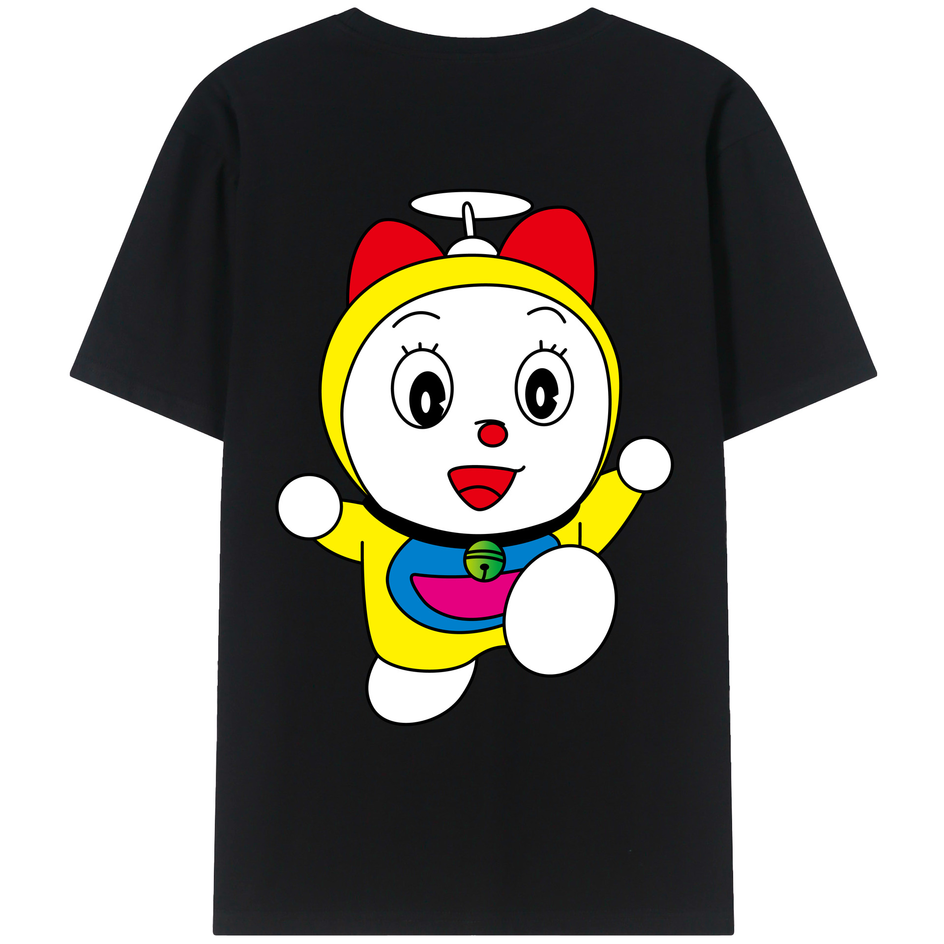 （画像用） ドラえもん ドラミ Doraemon Dorami 綿100％ メンズ半袖Tシャツ（バックプリント） 通気性