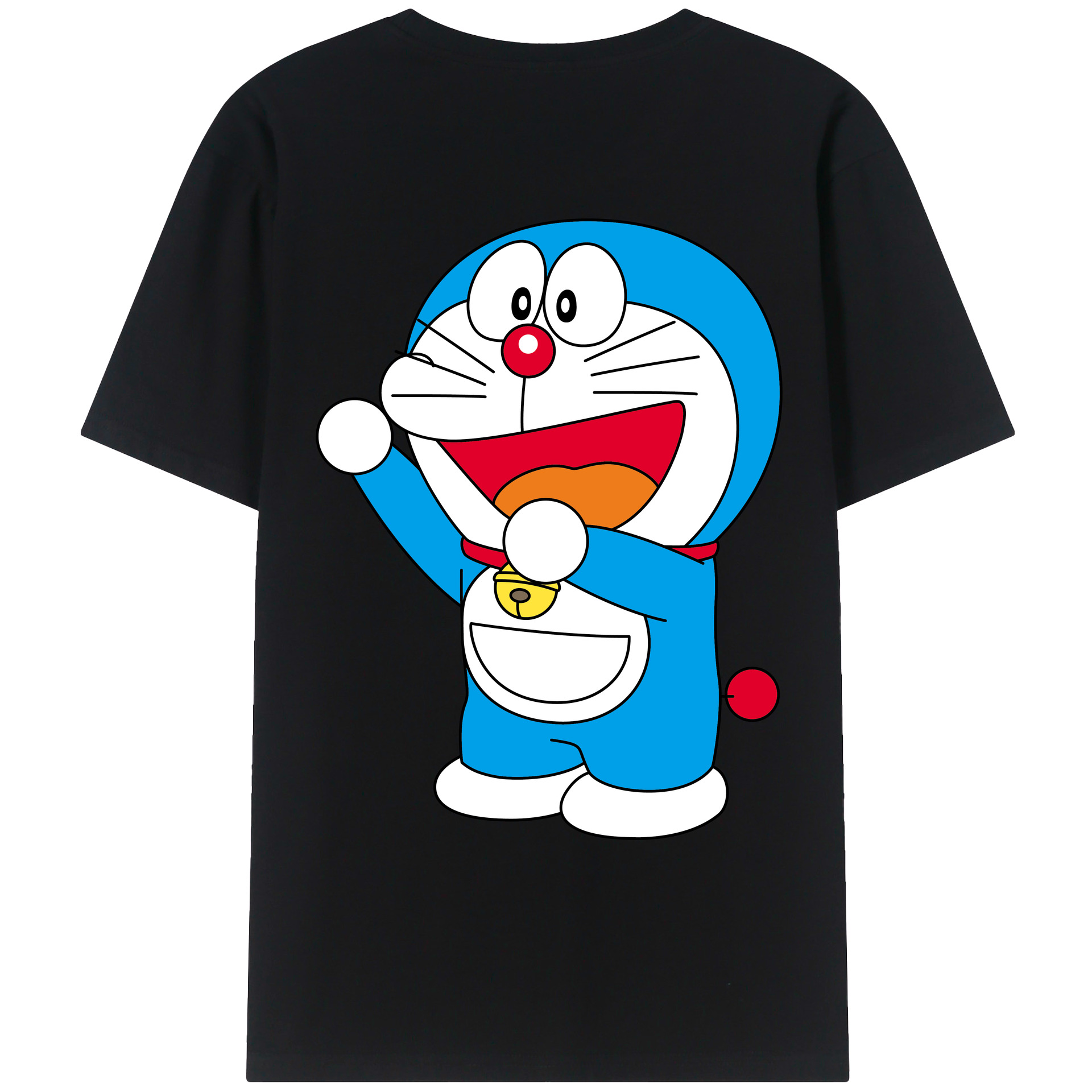 （画像用） ドラえもん Doraemon 綿100％ メンズ半袖Tシャツ（バックプリント） 通気性