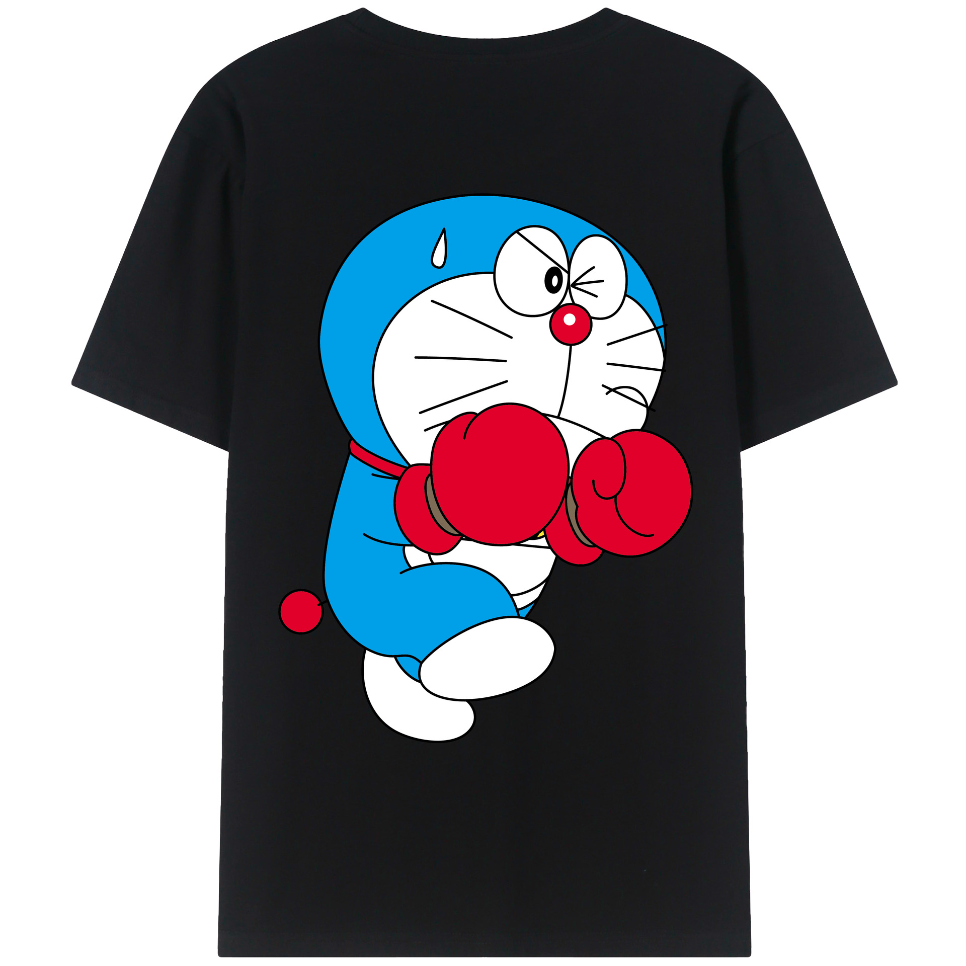 （画像用） ドラえもん Doraemon 綿100％ メンズ半袖Tシャツ（バックプリント） 通気性