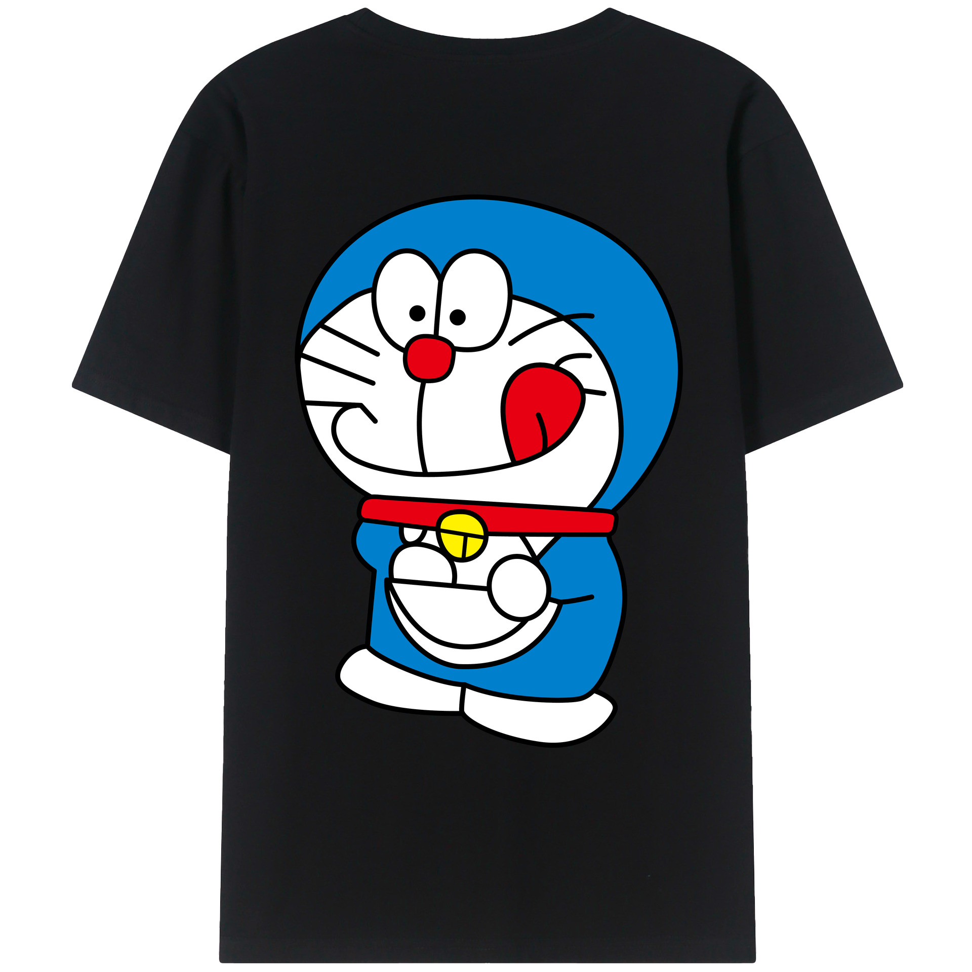 （画像用） ドラえもん Doraemon 綿100％ メンズ半袖Tシャツ（バックプリント） 通気性