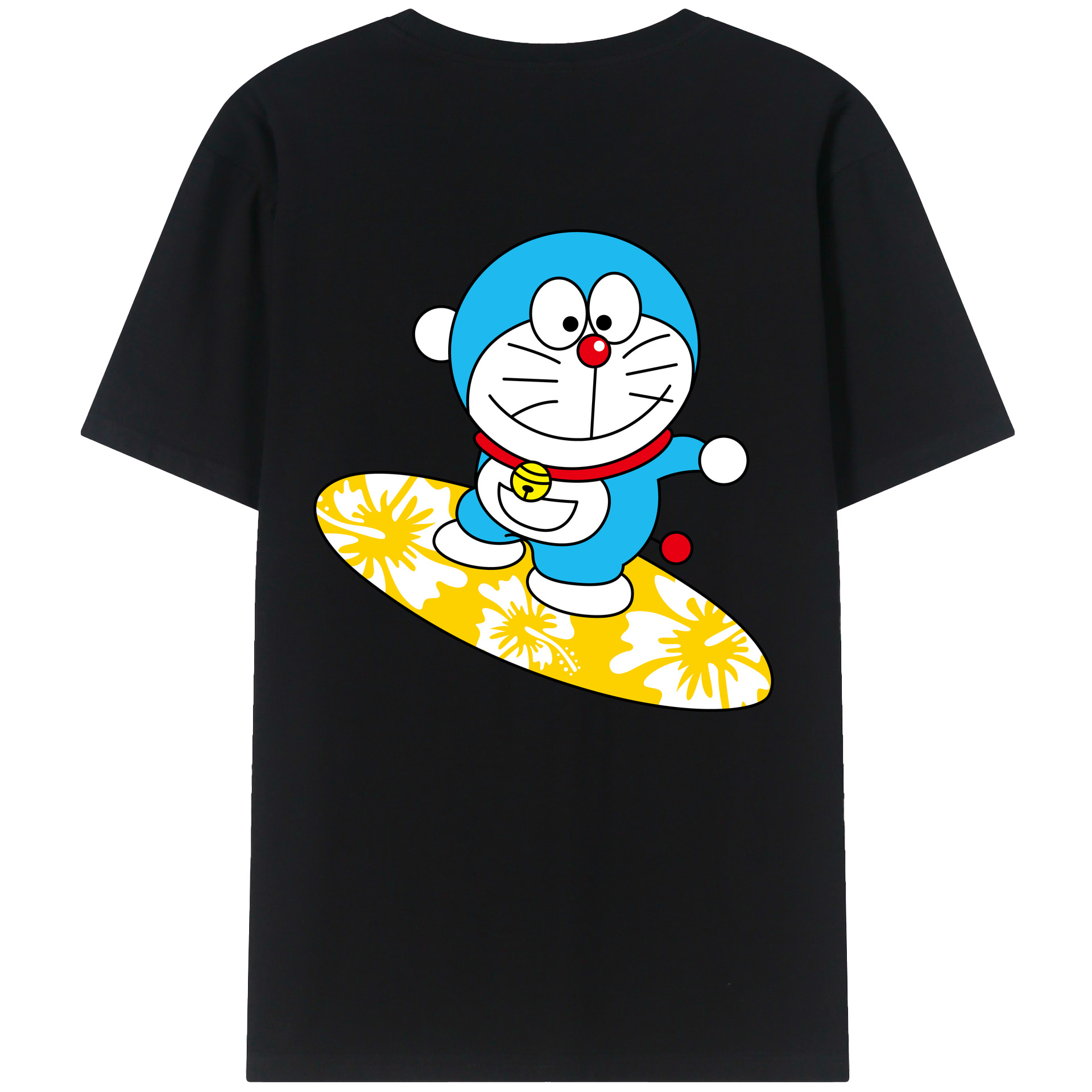 （画像用） ドラえもん Doraemon 綿100％ メンズ半袖Tシャツ（バックプリント） 通気性