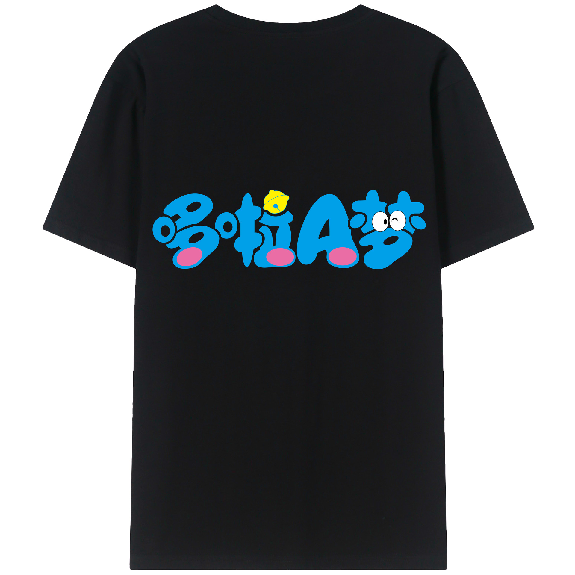 （画像用） ドラえもん Doraemon 綿100％ メンズ半袖Tシャツ（バックプリント） 通気性
