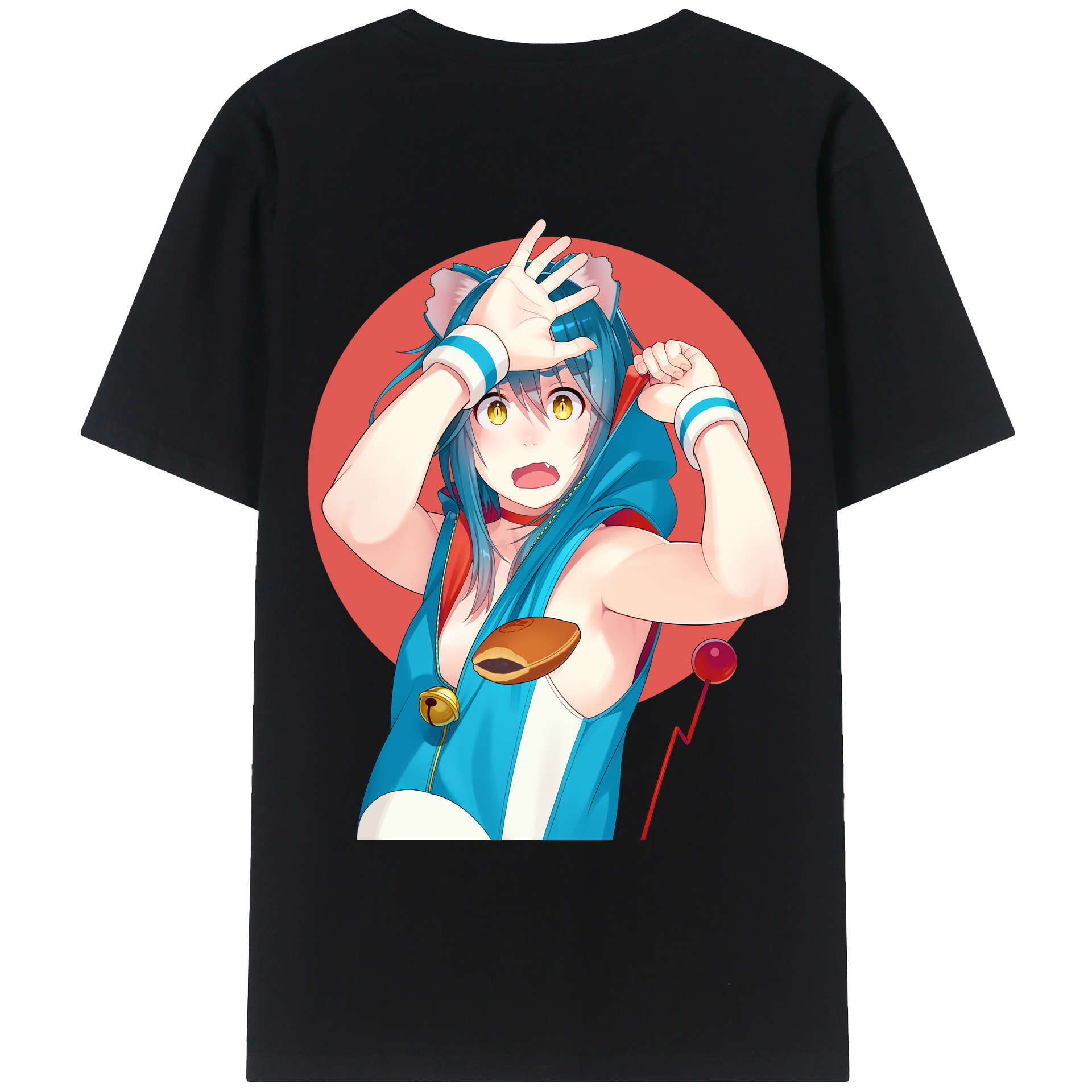 （画像用） ドラえもん Doraemon 綿100％ メンズ半袖Tシャツ（バックプリント） 通気性