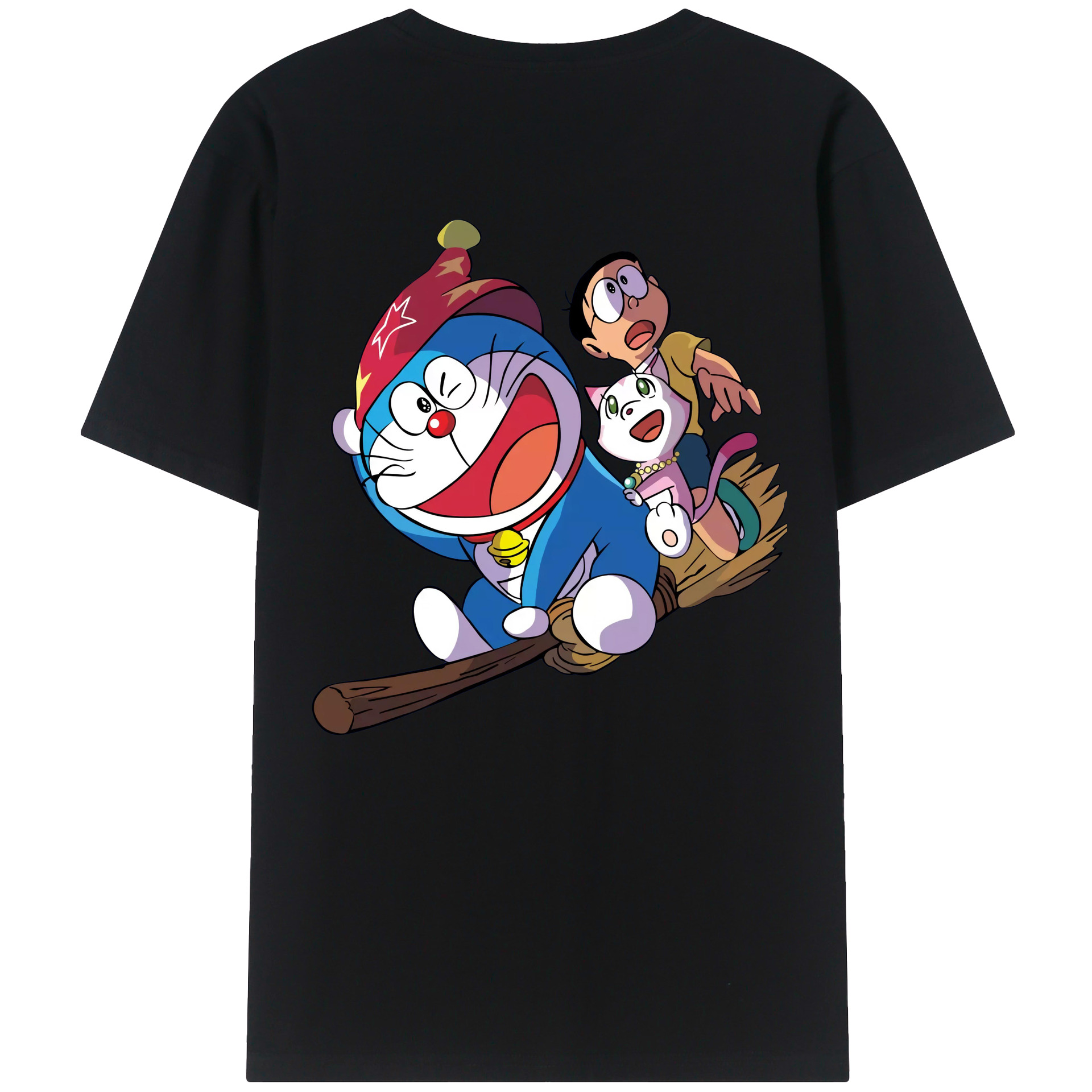 （画像用） ドラえもん Doraemon 綿100％ メンズ半袖Tシャツ（バックプリント） 通気性