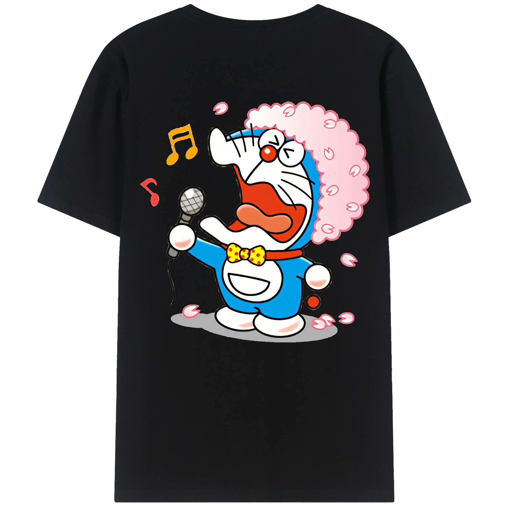（画像用） ドラえもん Doraemon 綿100％ メンズ半袖Tシャツ（バックプリント） 通気性
