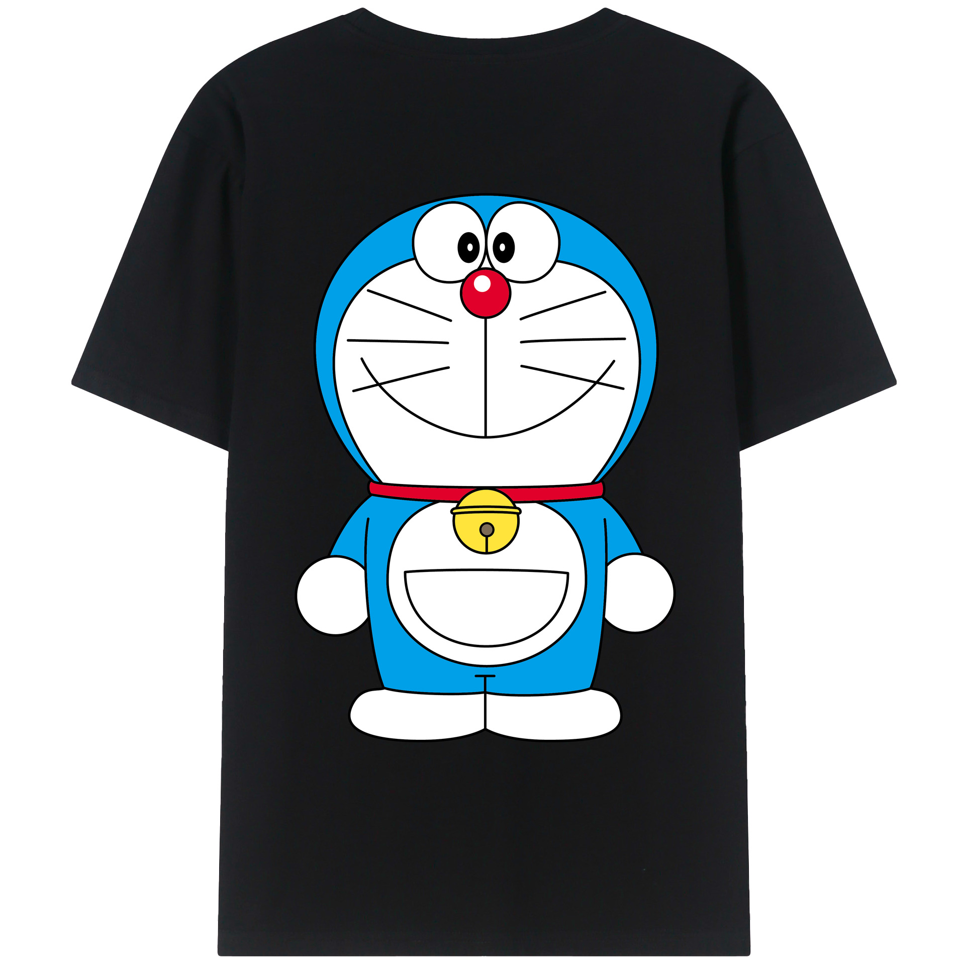 （画像用） ドラえもん Doraemon 綿100％ メンズ半袖Tシャツ（バックプリント） 通気性
