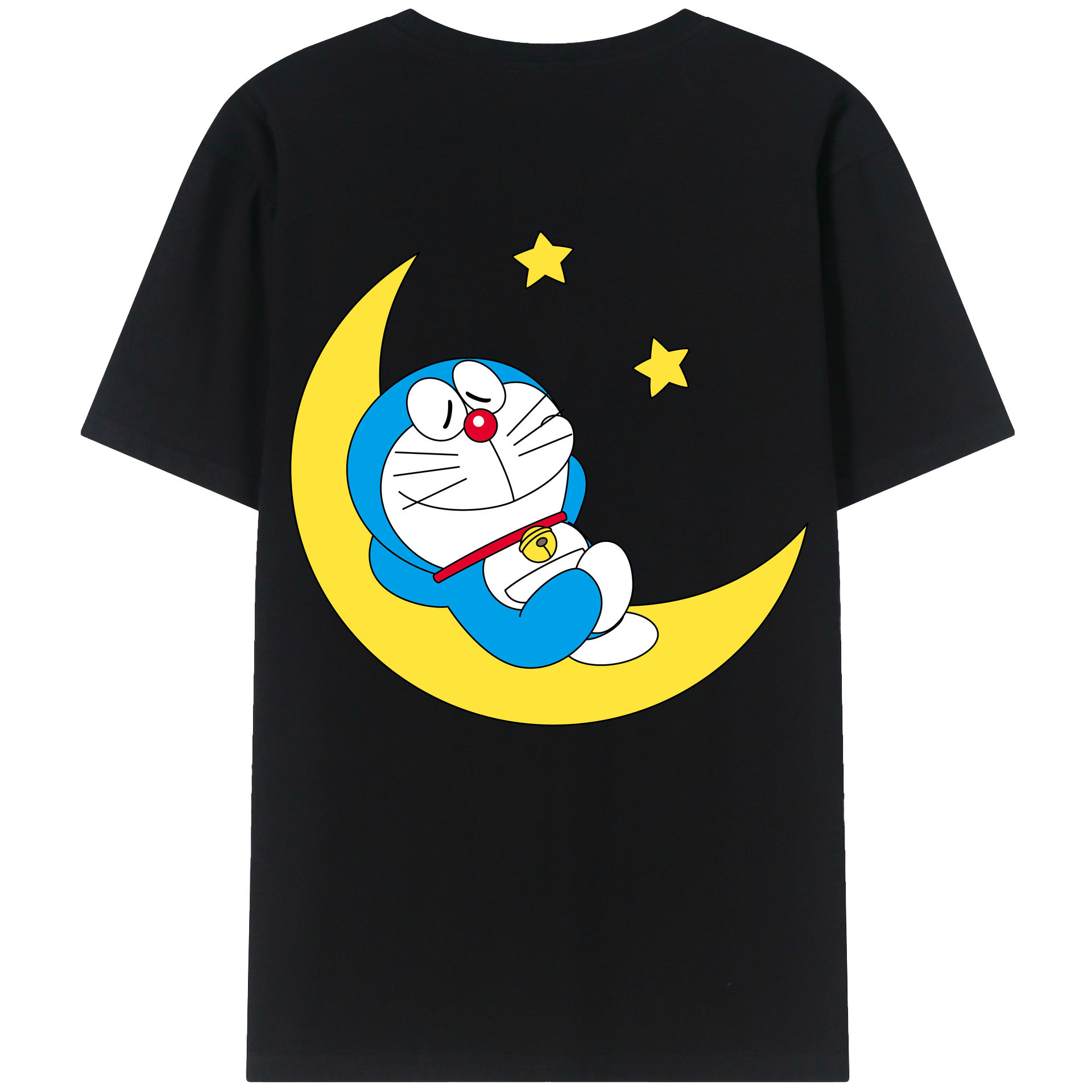 （画像用） ドラえもん Doraemon 綿100％ メンズ半袖Tシャツ（バックプリント） 通気性