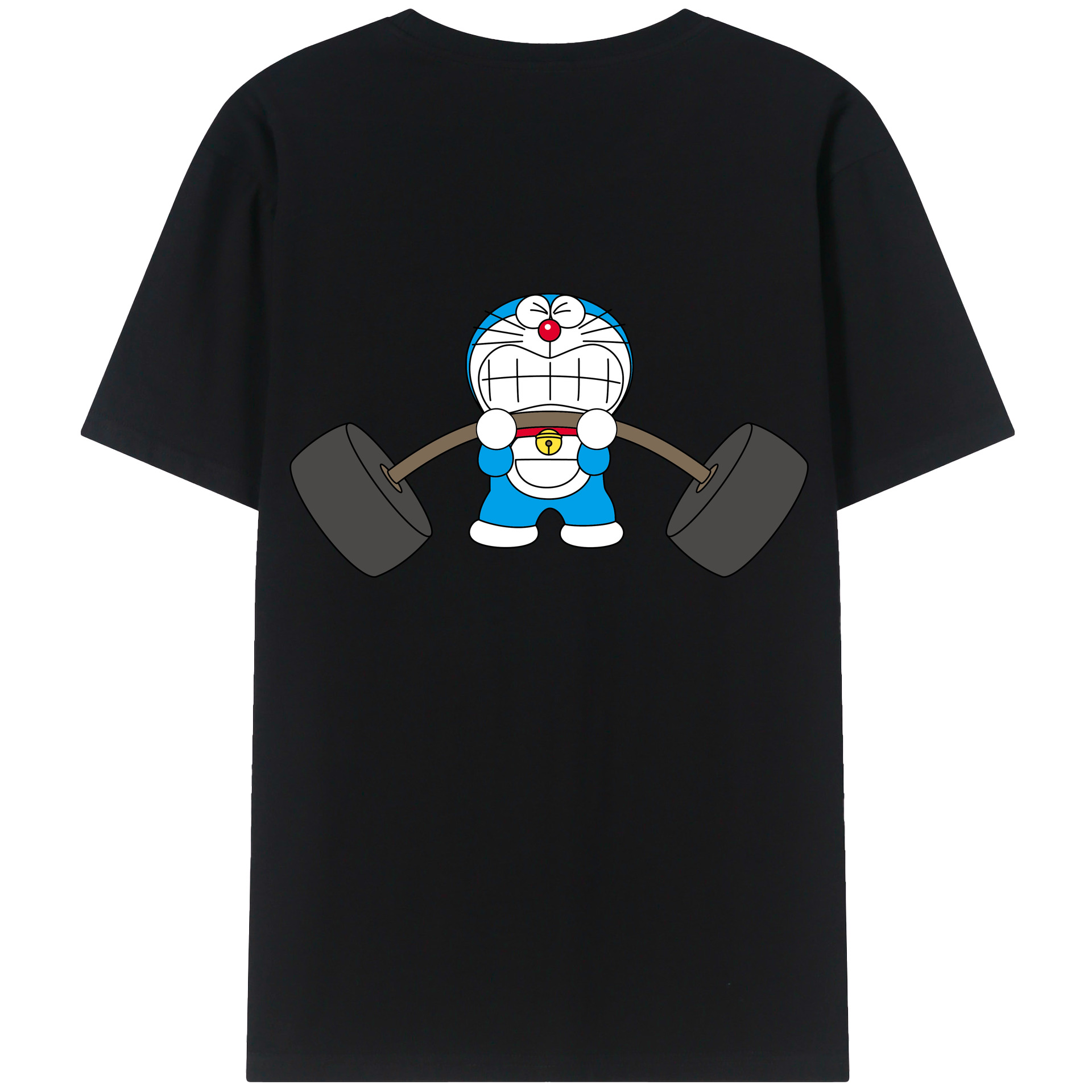 （画像用） ドラえもん Doraemon 綿100％ メンズ半袖Tシャツ（バックプリント） 通気性