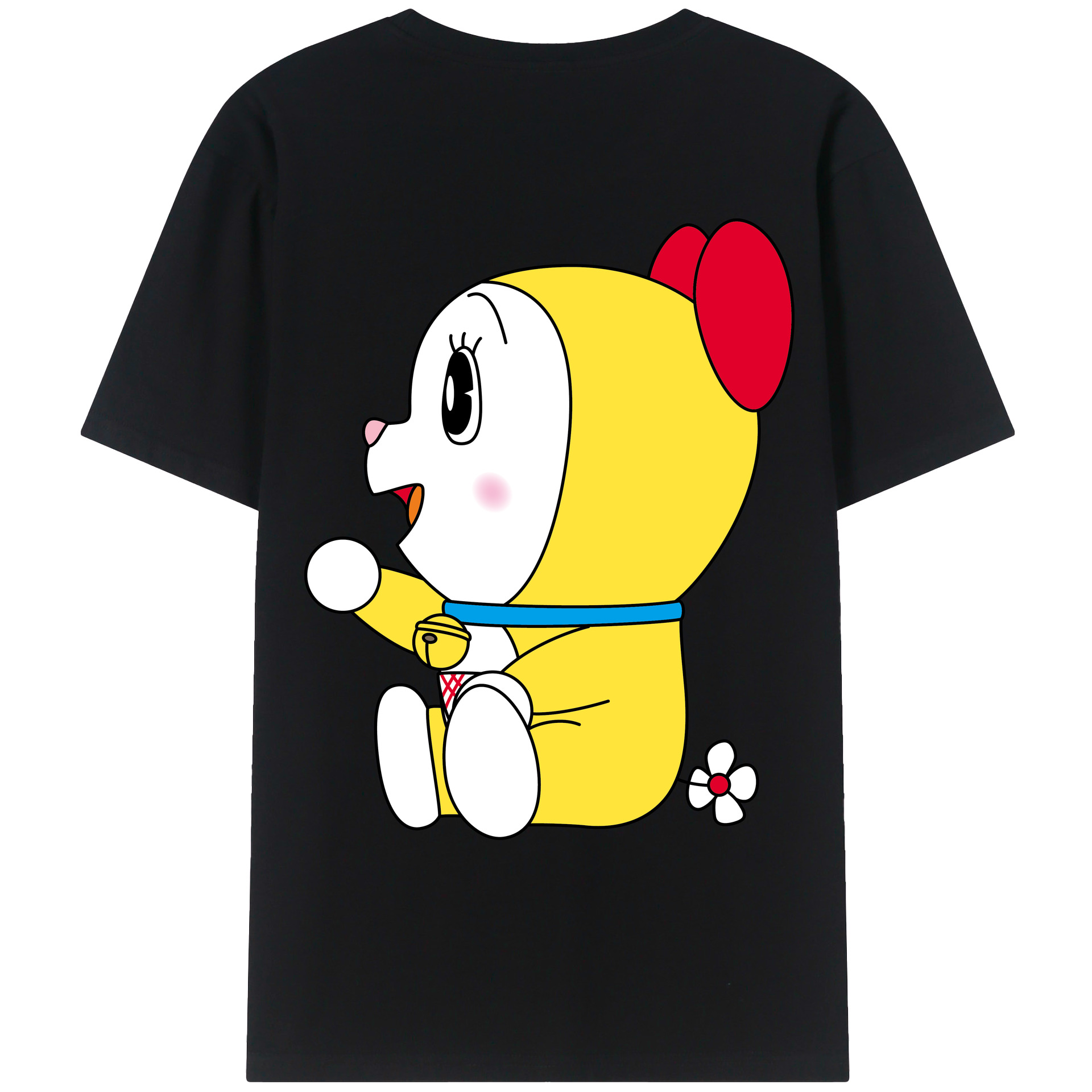 （画像用） ドラえもん ドラミ Doraemon Dorami 綿100％ メンズ半袖Tシャツ（バックプリント） 通気性