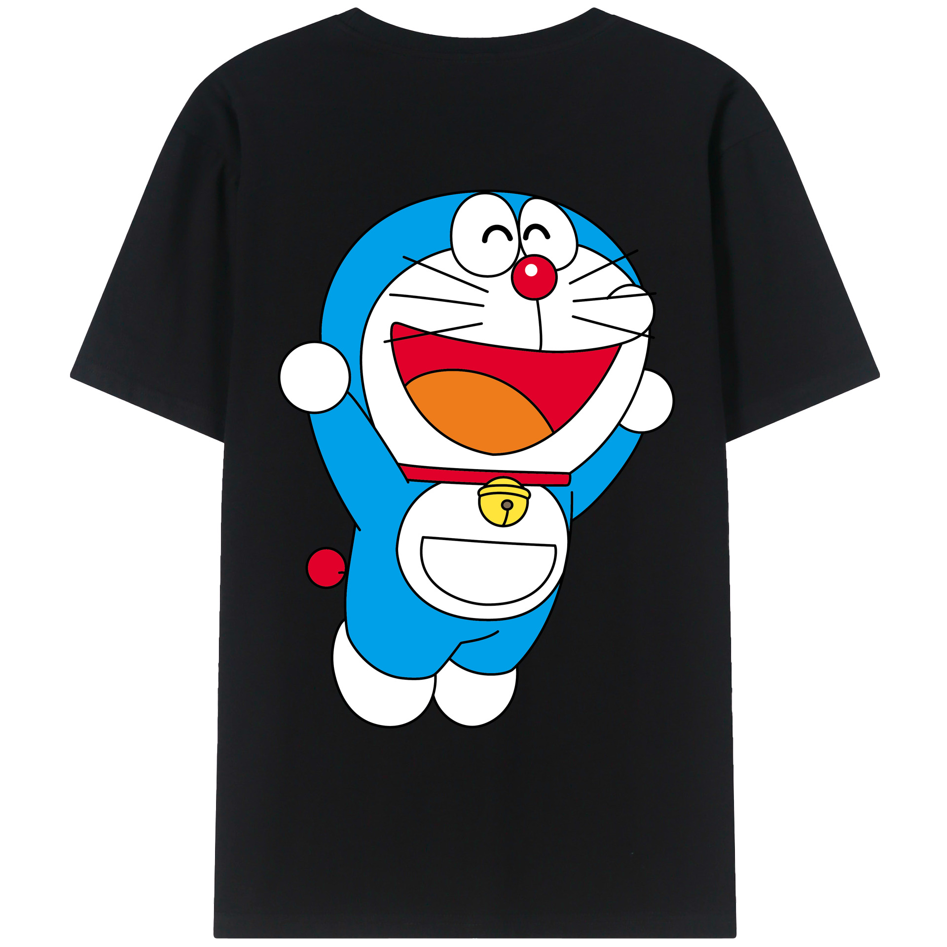 （画像用） ドラえもん Doraemon 綿100％ メンズ半袖Tシャツ（バックプリント） 通気性