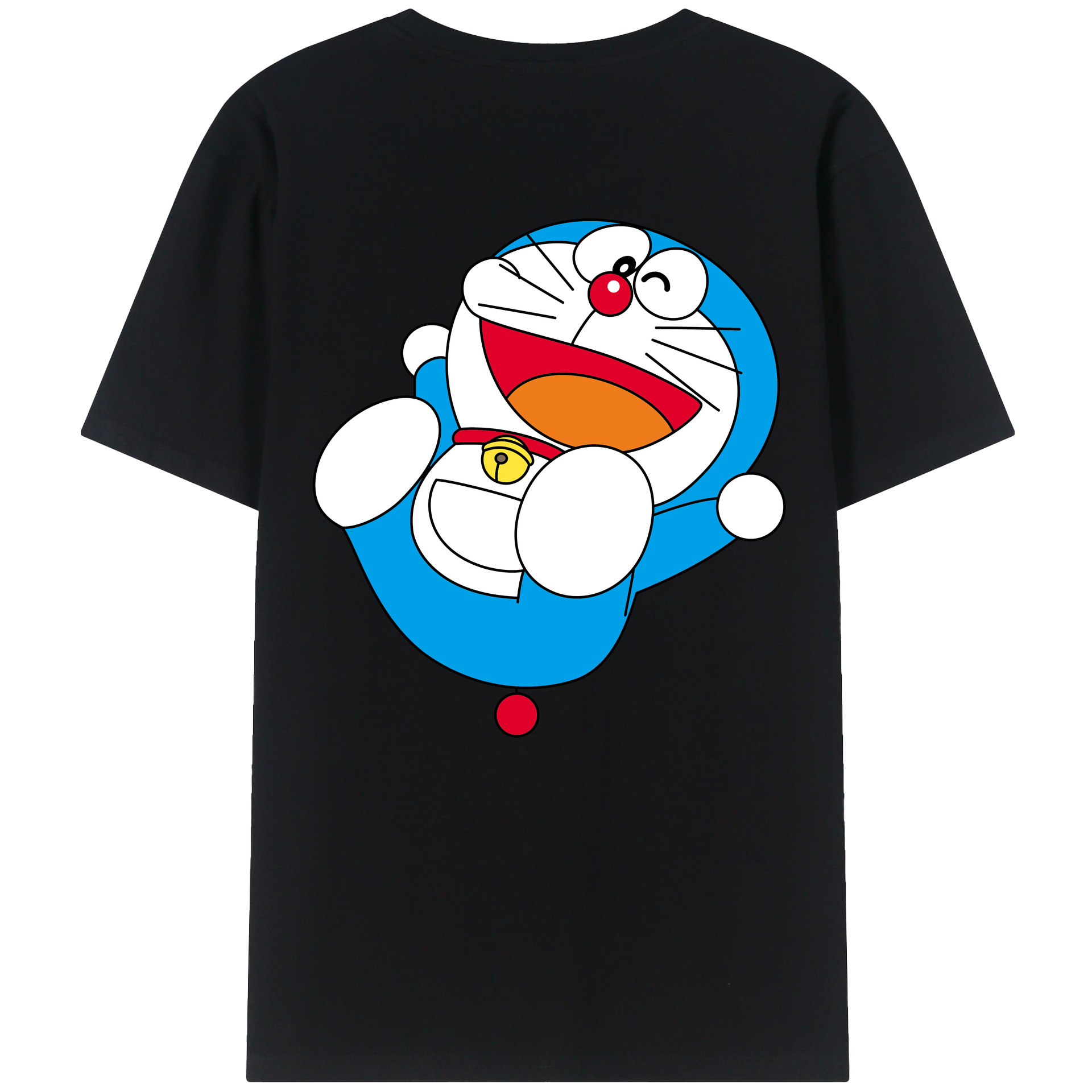 （画像用） ドラえもん Doraemon 綿100％ メンズ半袖Tシャツ（バックプリント） 通気性