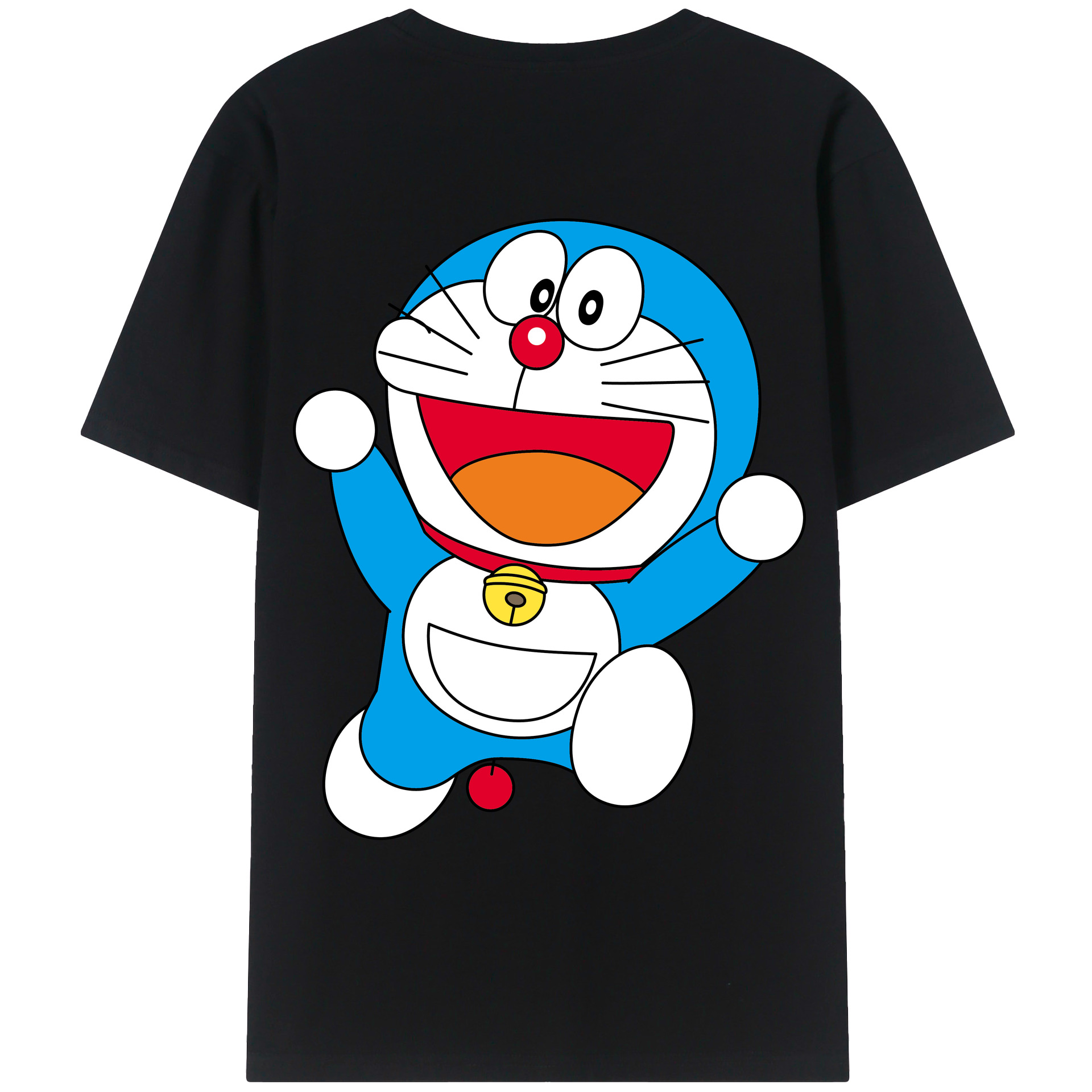 （画像用） ドラえもん Doraemon 綿100％ メンズ半袖Tシャツ（バックプリント） 通気性