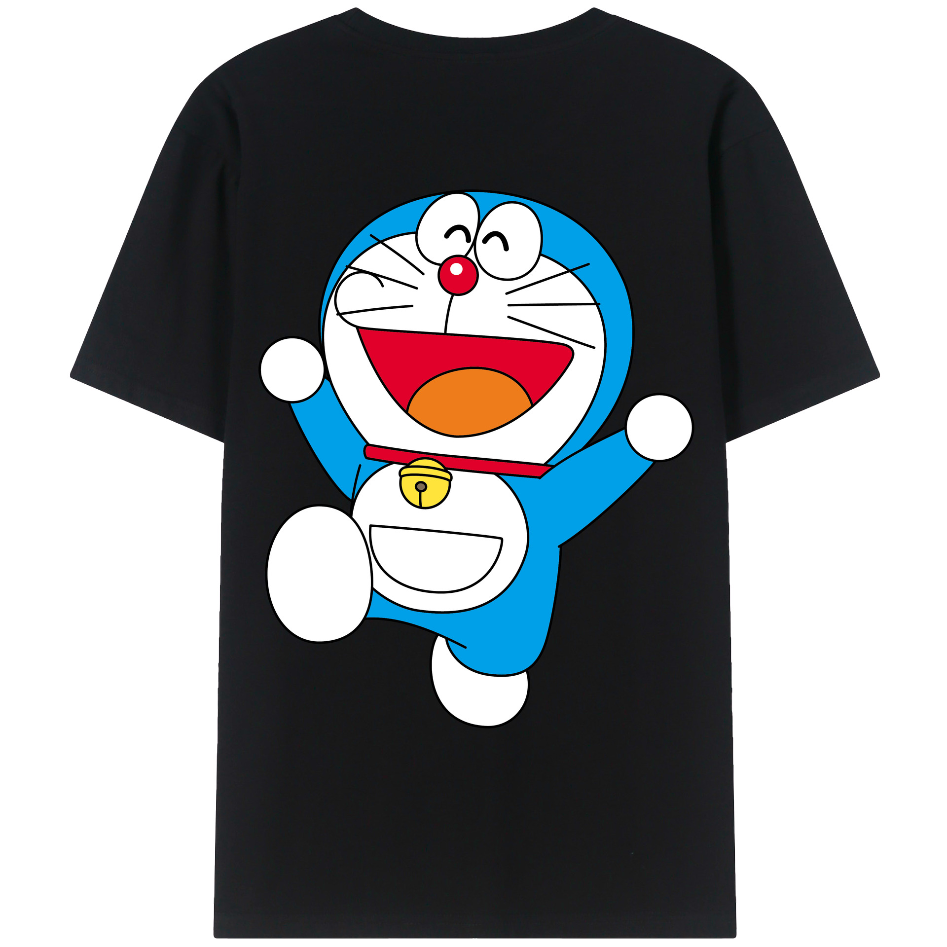 （画像用） ドラえもん Doraemon 綿100％ メンズ半袖Tシャツ（バックプリント） 通気性