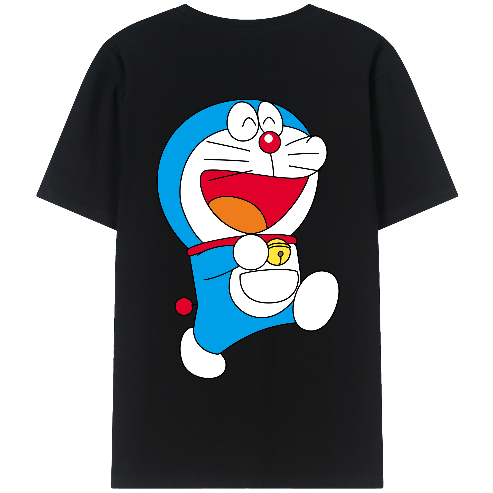 （画像用） ドラえもん Doraemon 綿100％ メンズ半袖Tシャツ（バックプリント） 通気性