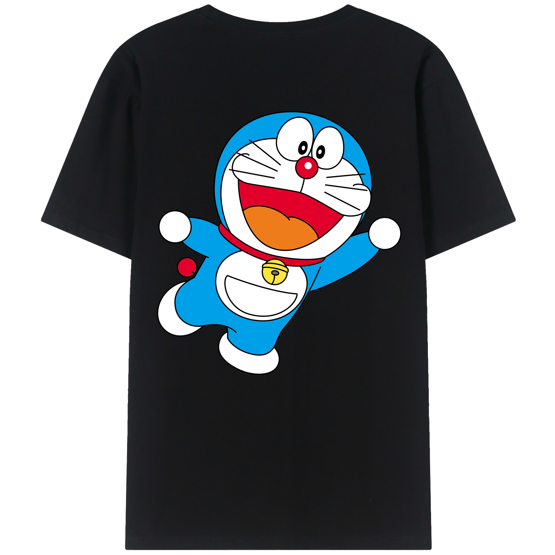 （画像用） ドラえもん Doraemon 綿100％ メンズ半袖Tシャツ（バックプリント） 通気性