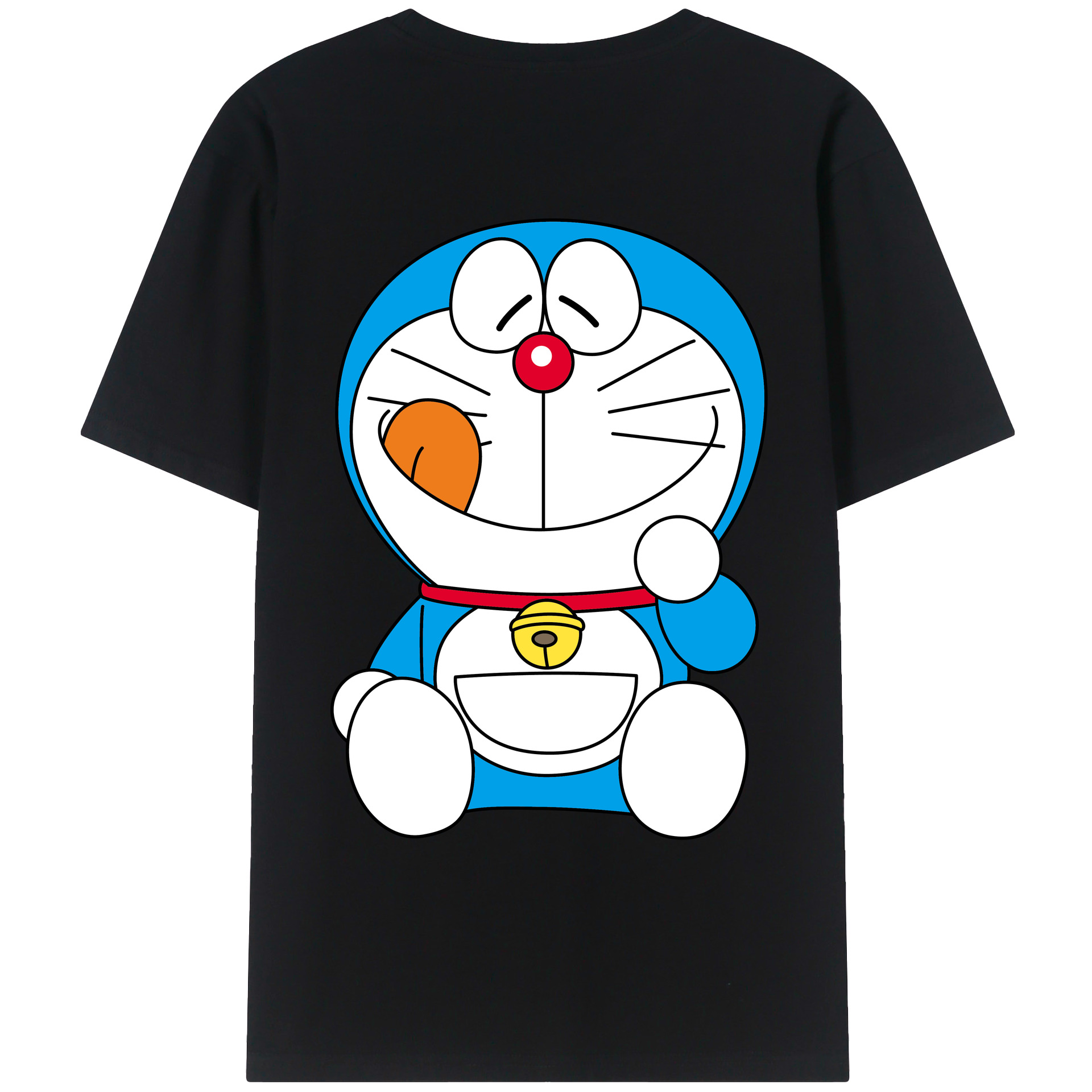 （画像用） ドラえもん Doraemon 綿100％ メンズ半袖Tシャツ（バックプリント） 通気性