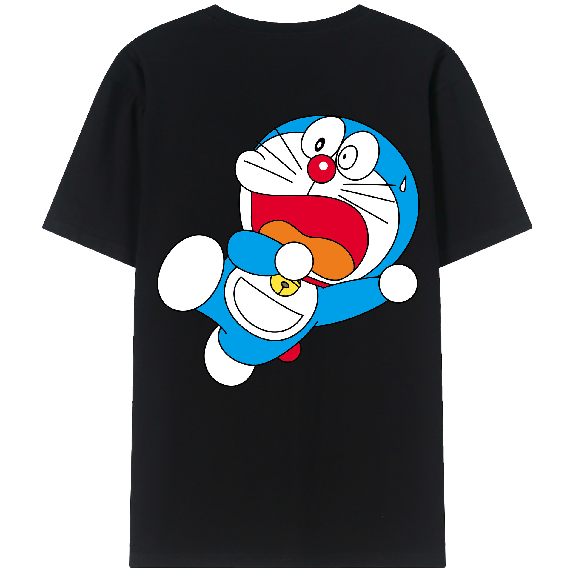 （画像用） ドラえもん Doraemon 綿100％ メンズ半袖Tシャツ（バックプリント） 通気性