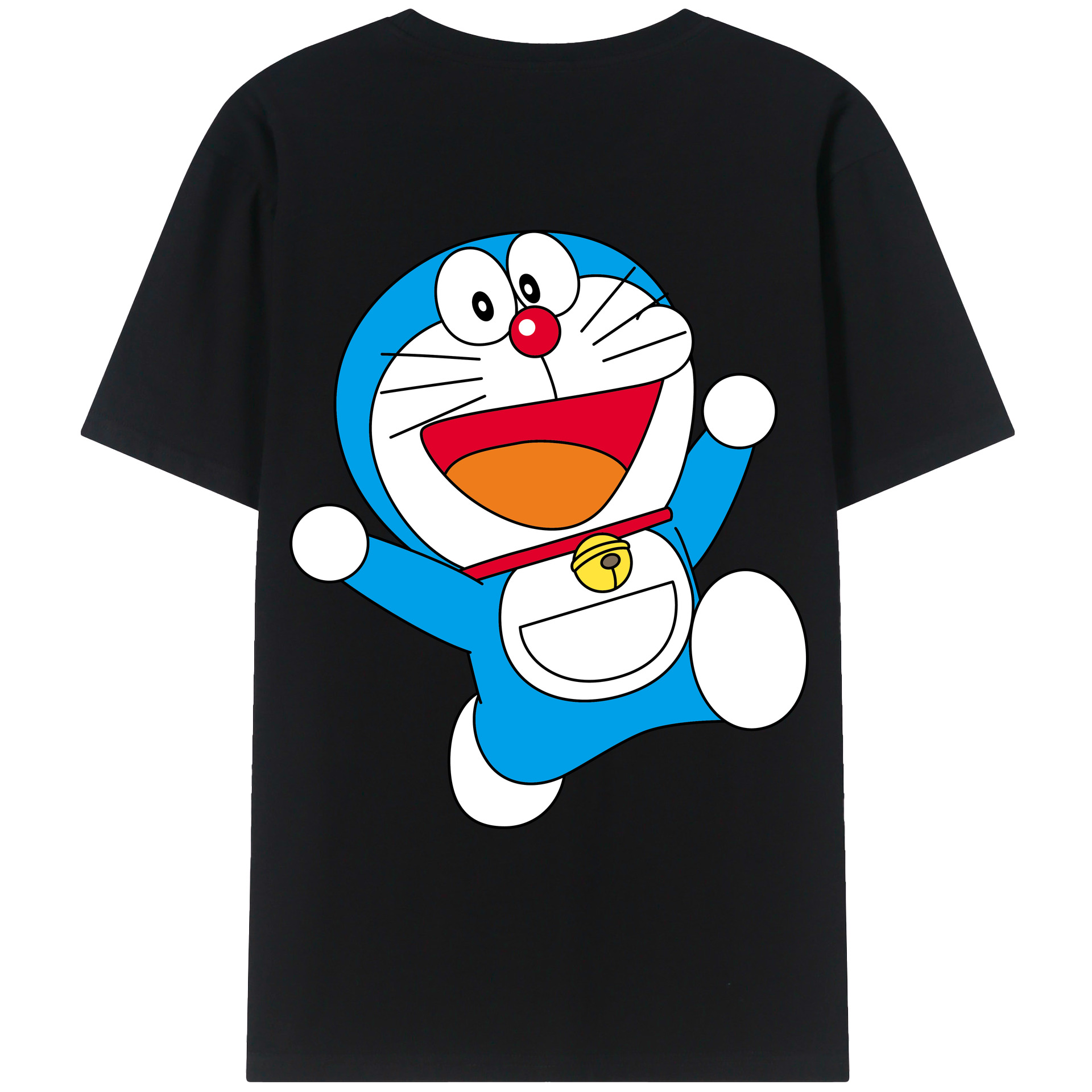 （画像用） ドラえもん Doraemon 綿100％ メンズ半袖Tシャツ（バックプリント） 通気性