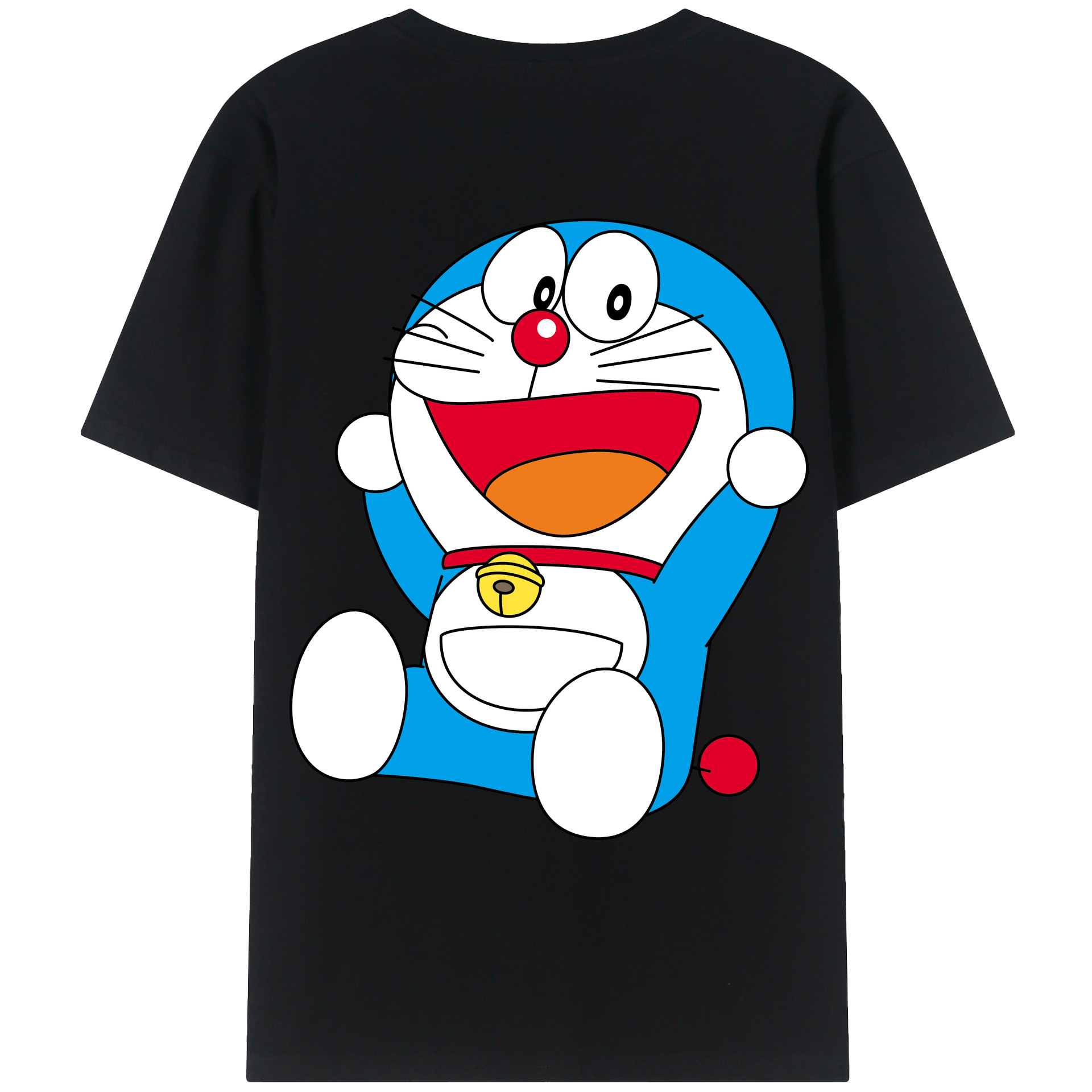 （画像用） ドラえもん Doraemon 綿100％ メンズ半袖Tシャツ（バックプリント） 通気性