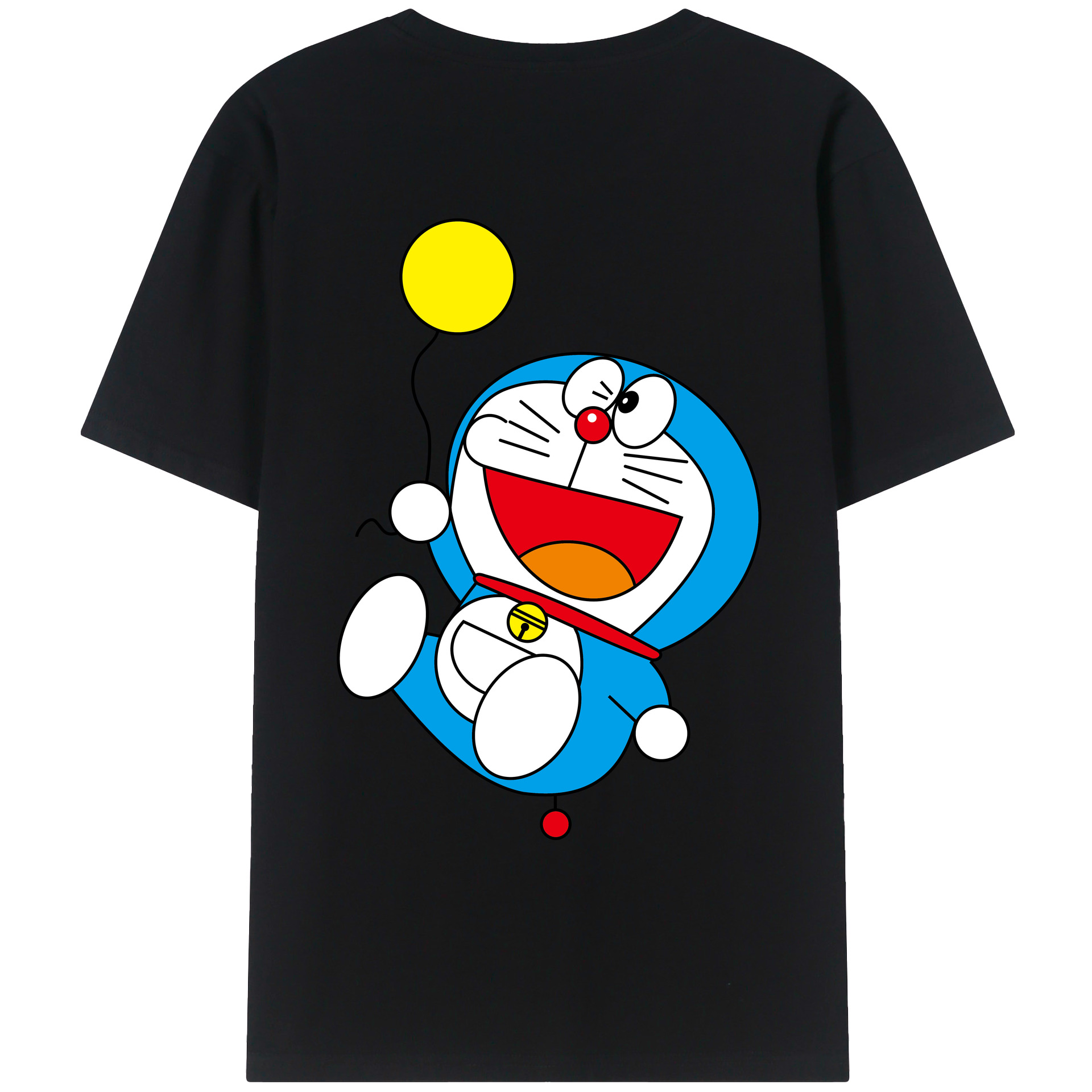 （画像用） ドラえもん Doraemon 綿100％ メンズ半袖Tシャツ（バックプリント） 通気性