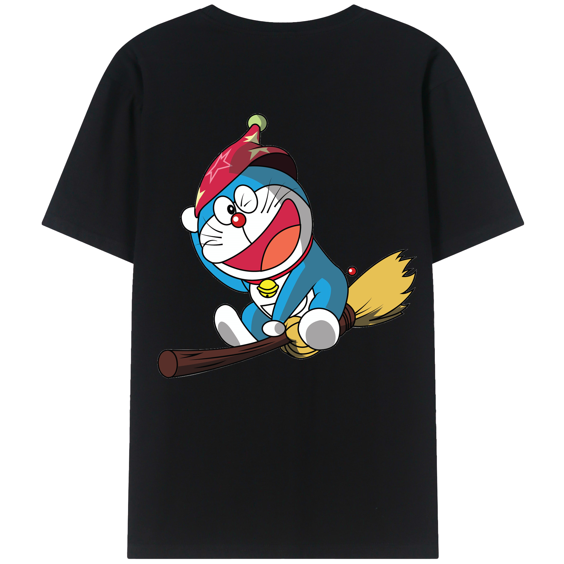 （画像用） ドラえもん Doraemon 綿100％ メンズ半袖Tシャツ（バックプリント） 通気性