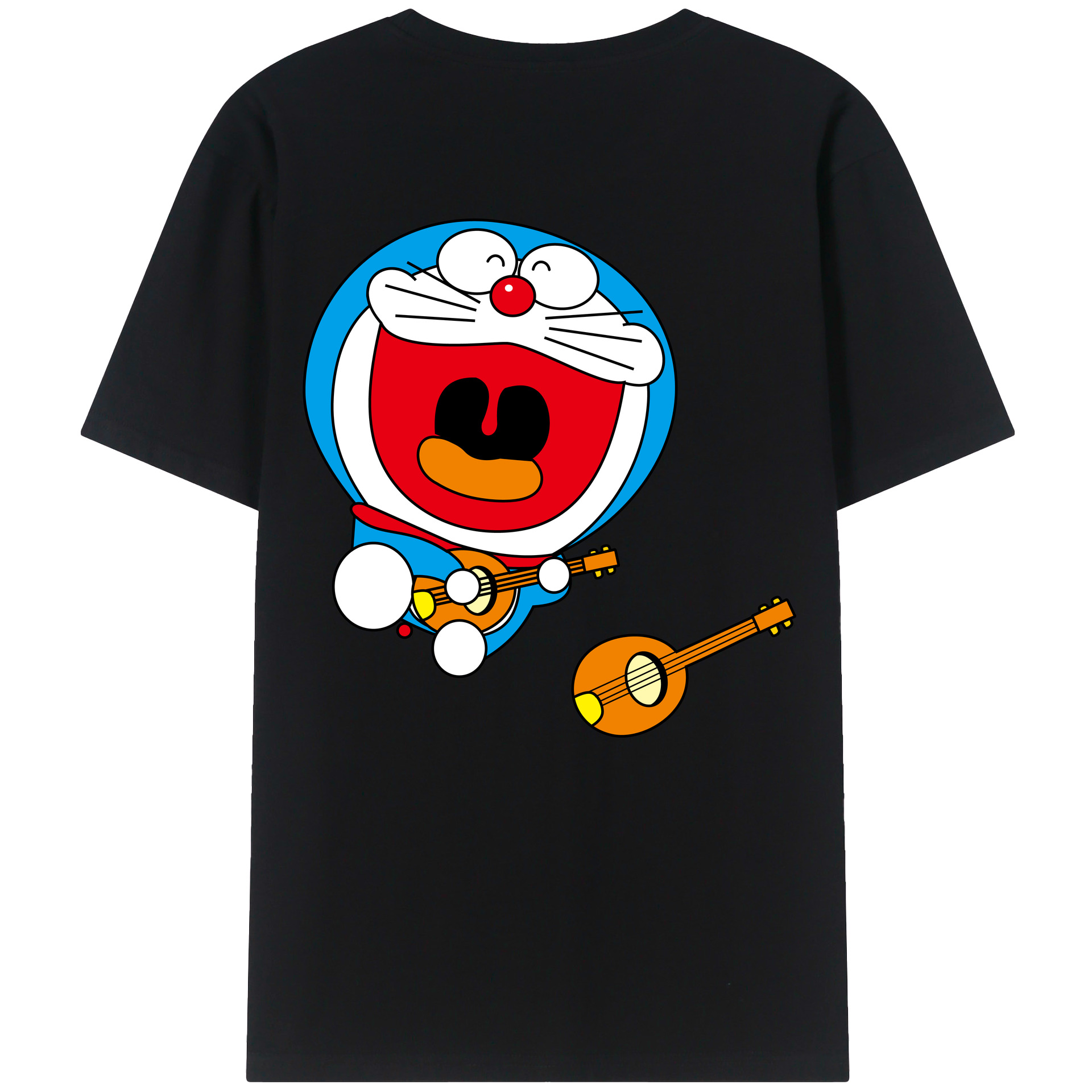 （画像用） ドラえもん Doraemon 綿100％ メンズ半袖Tシャツ（バックプリント） 通気性