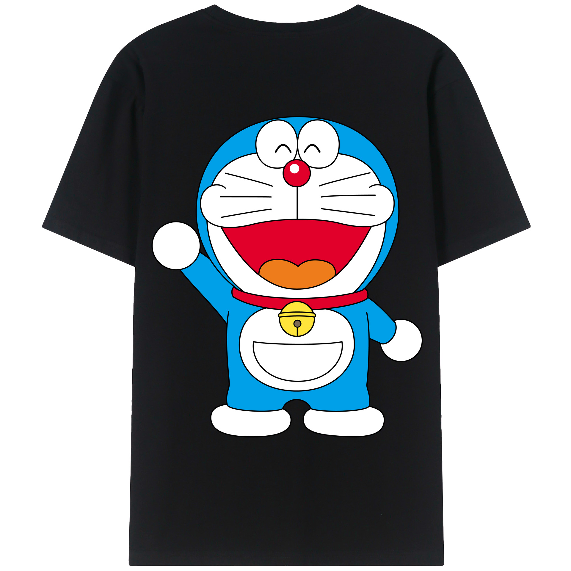（画像用） ドラえもん Doraemon 綿100％ メンズ半袖Tシャツ（バックプリント） 通気性