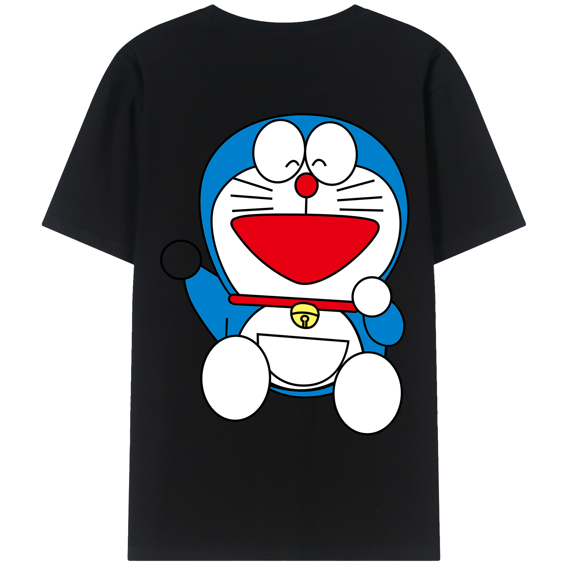 （画像用） ドラえもん Doraemon 綿100％ メンズ半袖Tシャツ（バックプリント） 通気性