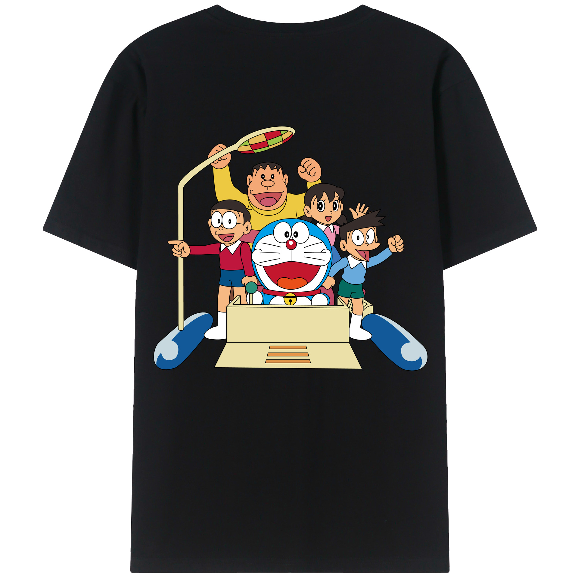 （画像用） ドラえもん 骨川 スネ夫 Doraemon Honekawa Suneo 綿100％ メンズ半袖Tシャツ（バックプリント） 通気性