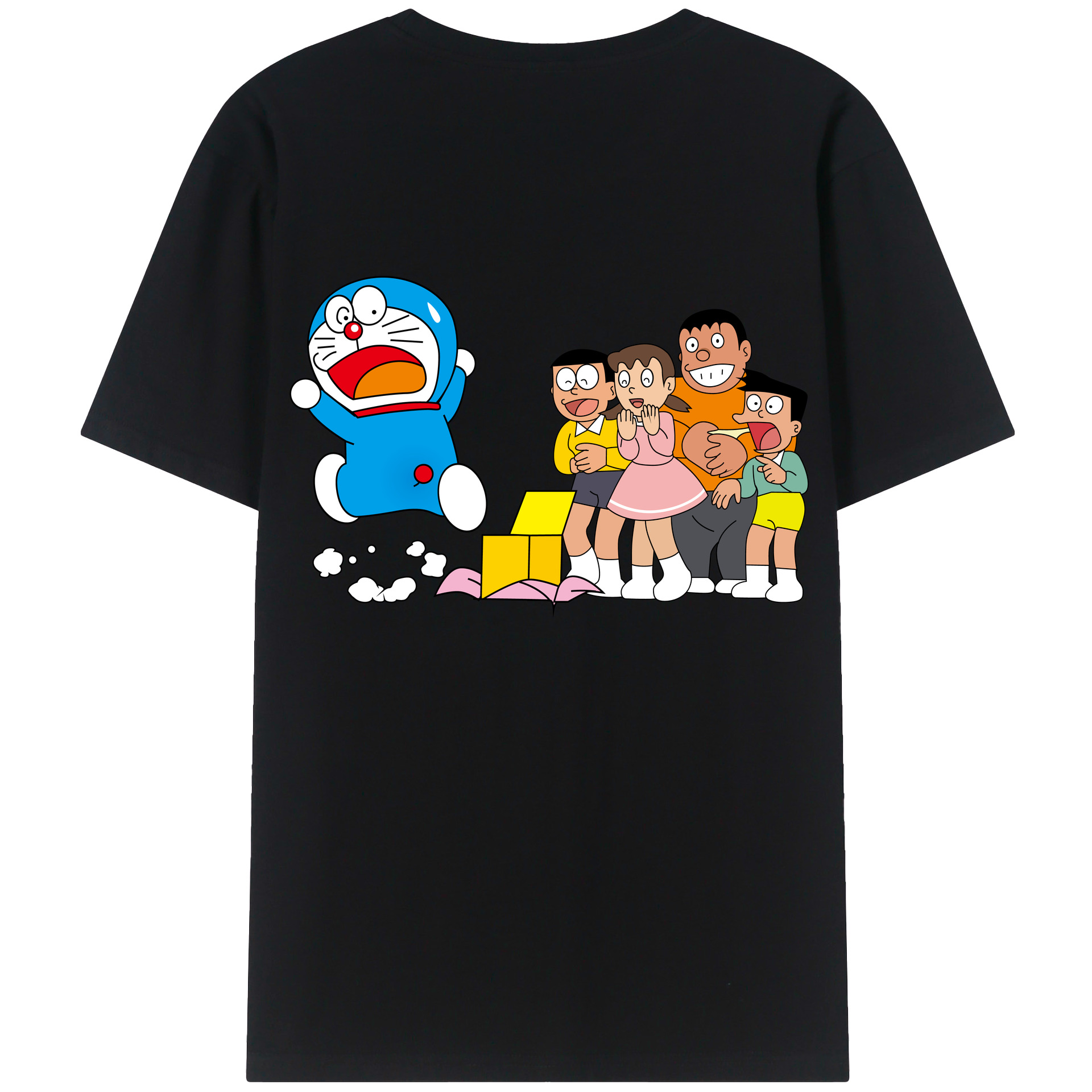 （画像用） ドラえもん 骨川 スネ夫 Doraemon Honekawa Suneo 綿100％ メンズ半袖Tシャツ（バックプリント） 通気性