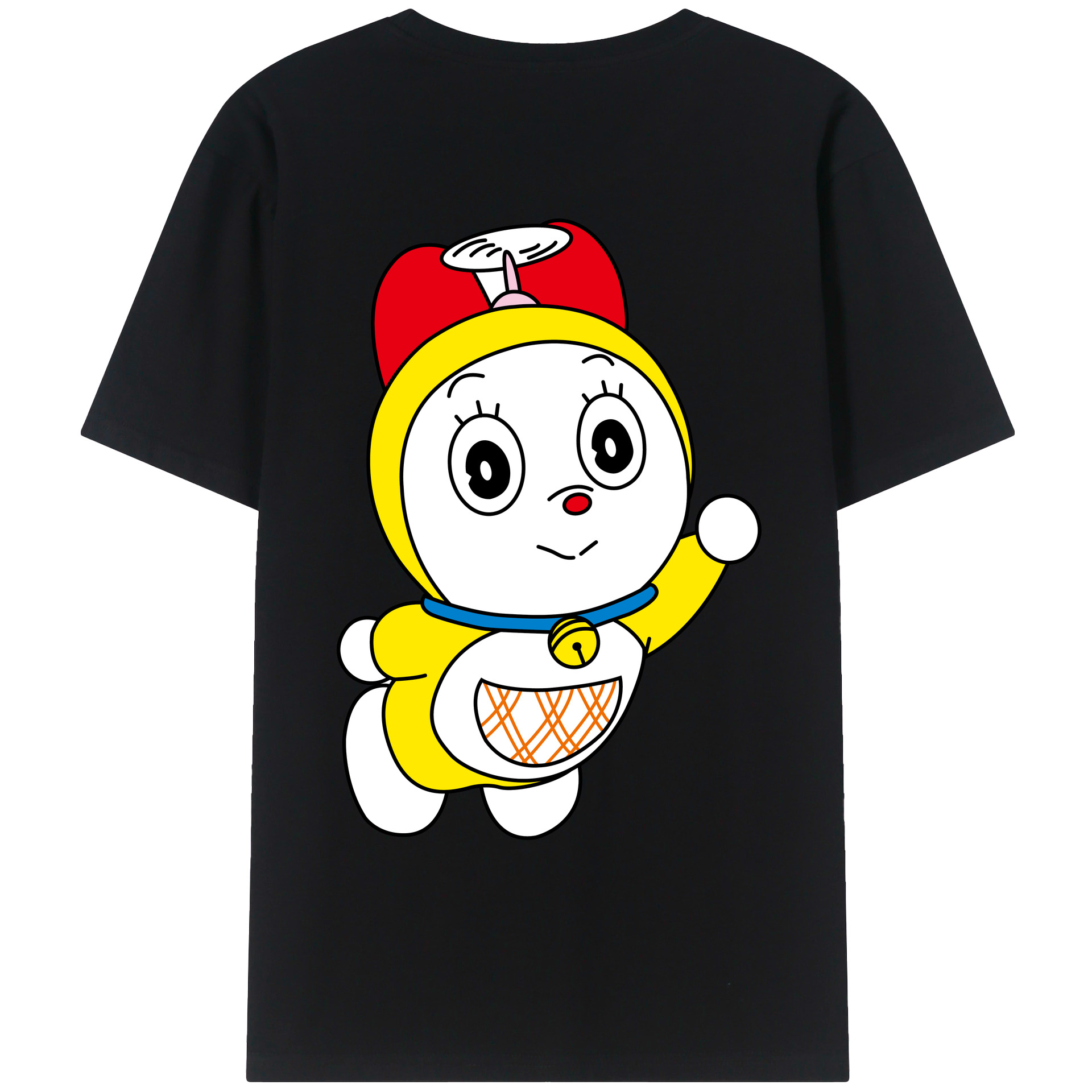 （画像用） ドラえもん ドラミ Doraemon Dorami 綿100％ メンズ半袖Tシャツ（バックプリント） 通気性