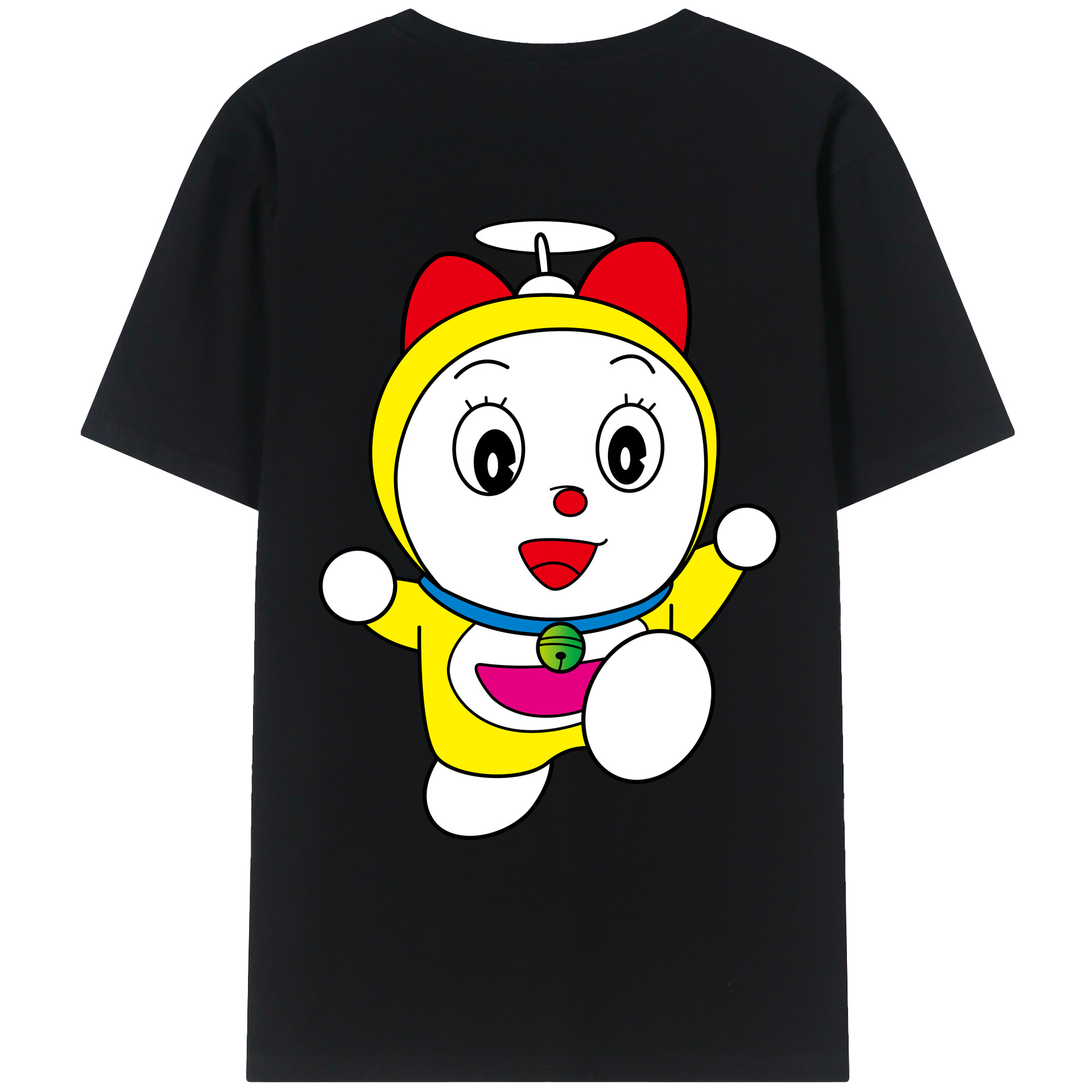 （画像用） ドラえもん ドラミ Doraemon Dorami 綿100％ メンズ半袖Tシャツ（バックプリント） 通気性