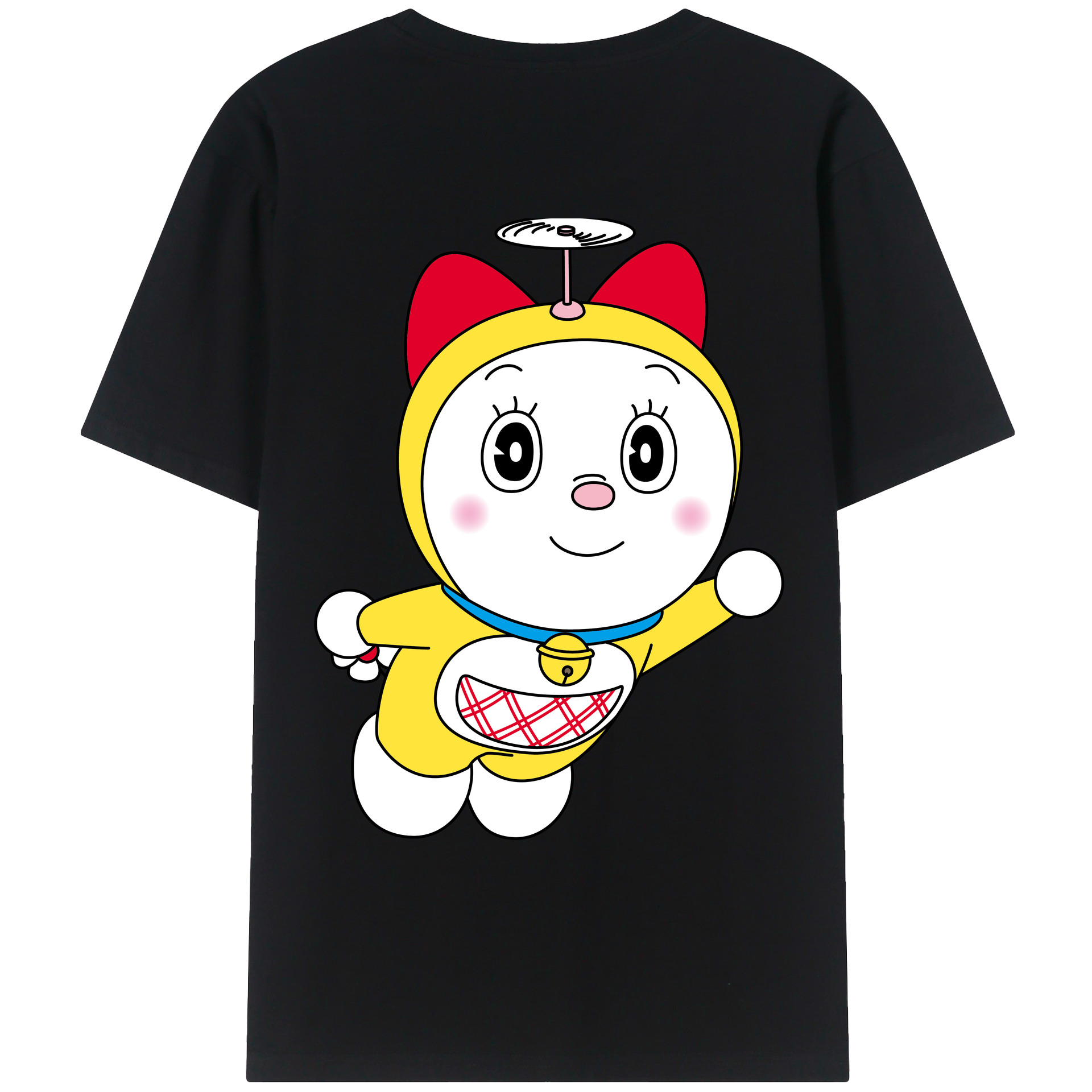 （画像用） ドラえもん ドラミ Doraemon Dorami 綿100％ メンズ半袖Tシャツ（バックプリント） 通気性