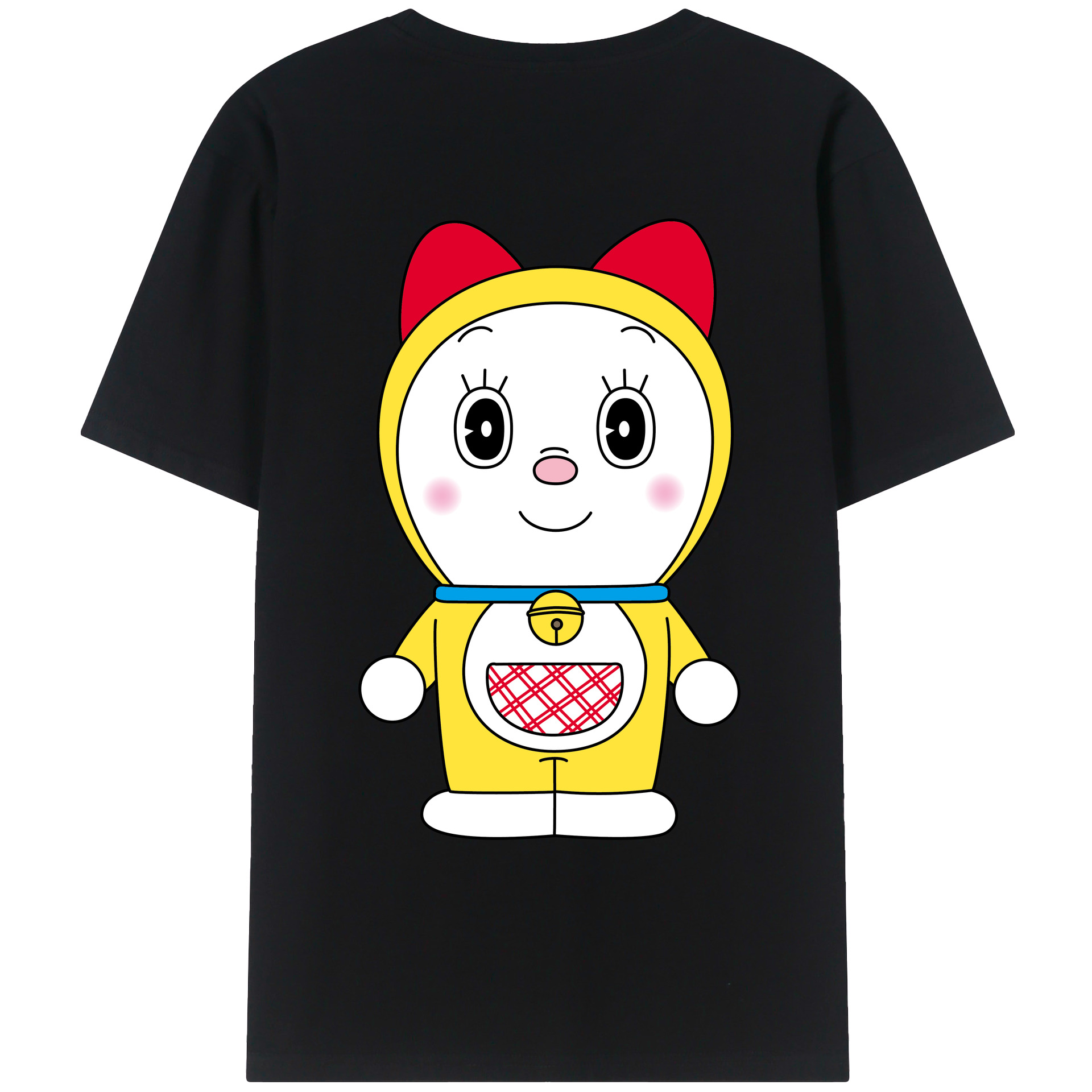 （画像用） ドラえもん ドラミ Doraemon Dorami 綿100％ メンズ半袖Tシャツ（バックプリント） 通気性