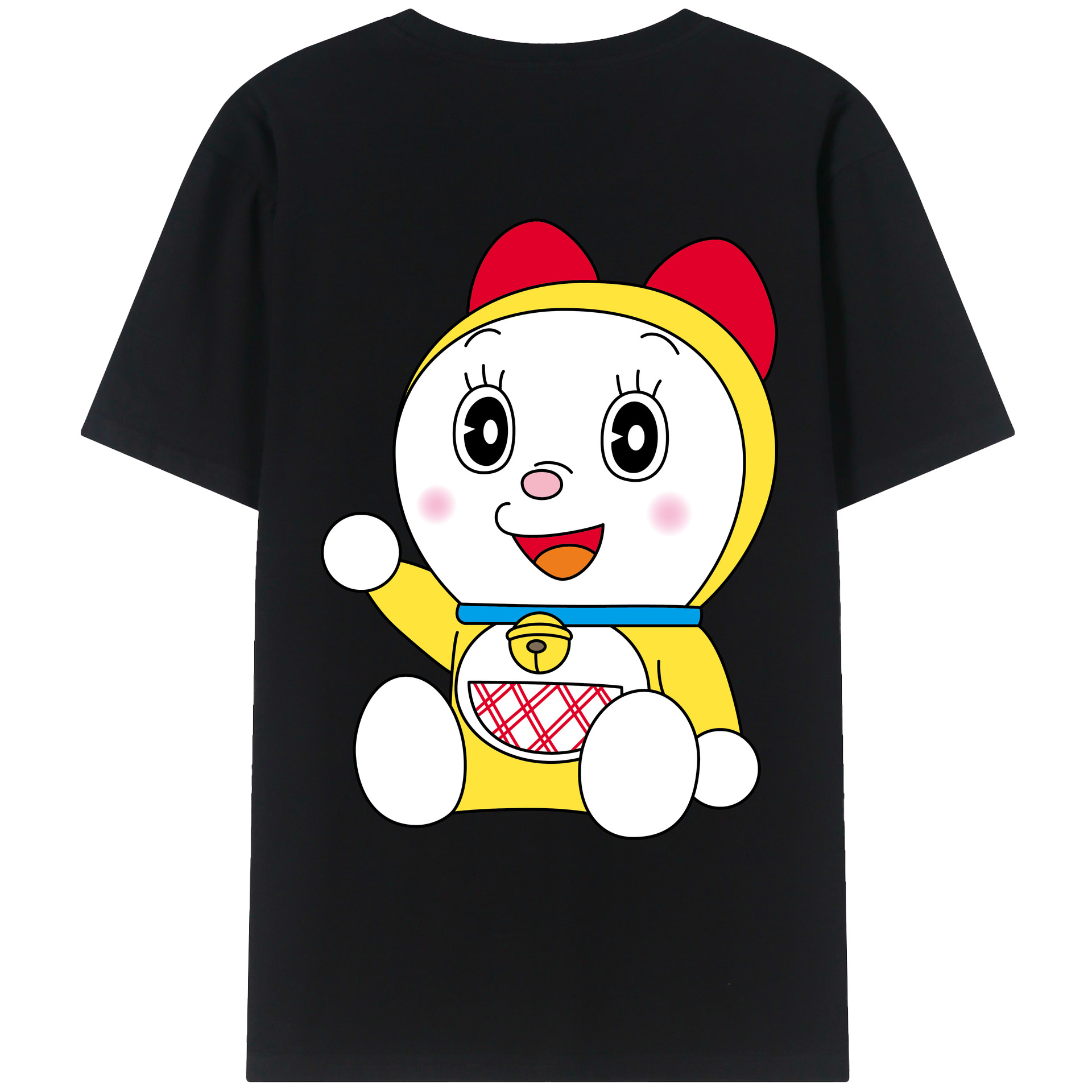 （画像用） ドラえもん ドラミ Doraemon Dorami 綿100％ メンズ半袖Tシャツ（バックプリント） 通気性