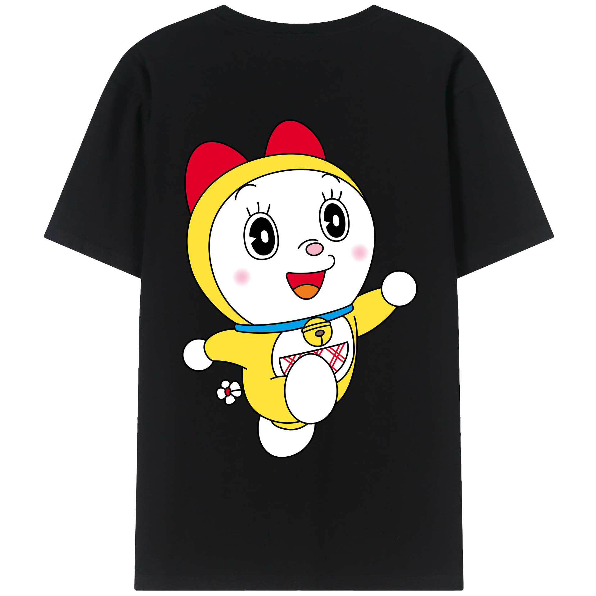 （画像用） ドラえもん ドラミ Doraemon Dorami 綿100％ メンズ半袖Tシャツ（バックプリント） 通気性
