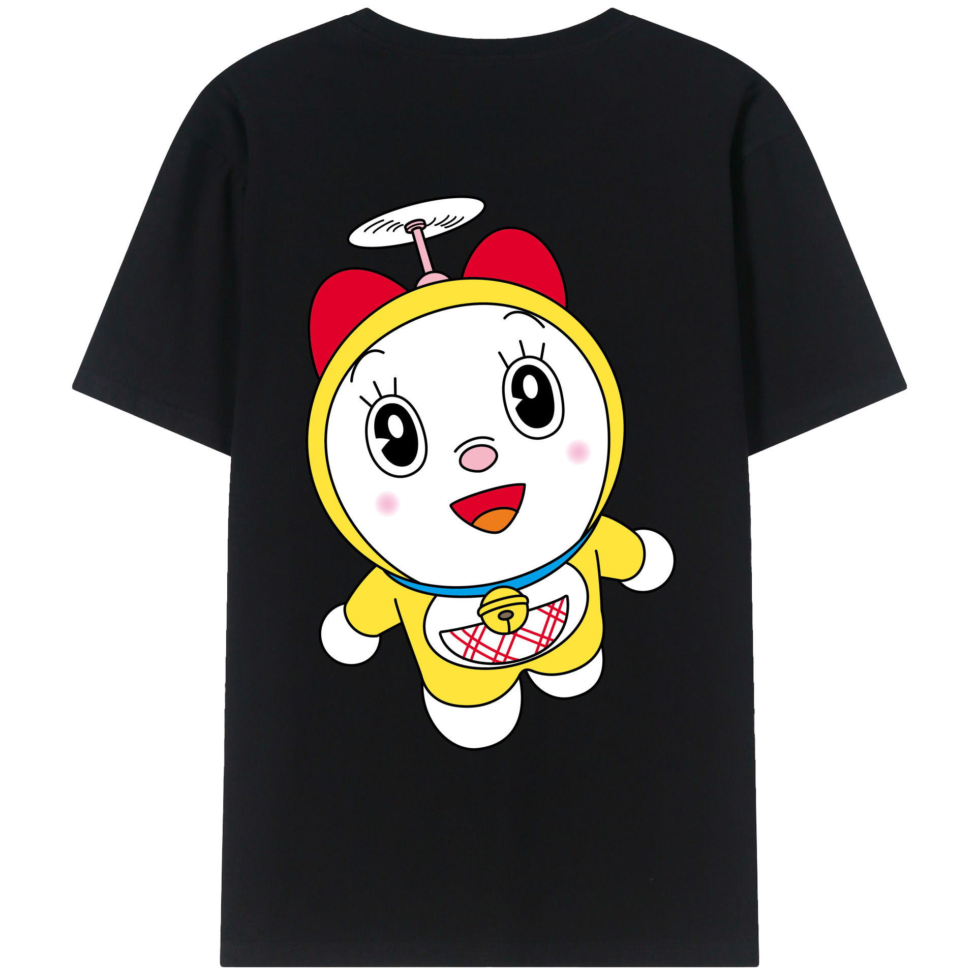 （画像用） ドラえもん ドラミ Doraemon Dorami 綿100％ メンズ半袖Tシャツ（バックプリント） 通気性