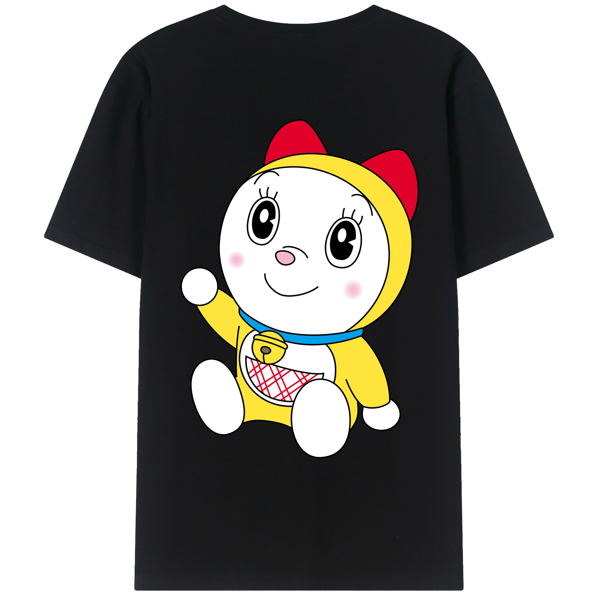 （画像用） ドラえもん ドラミ Doraemon Dorami 綿100％ メンズ半袖Tシャツ（バックプリント） 通気性