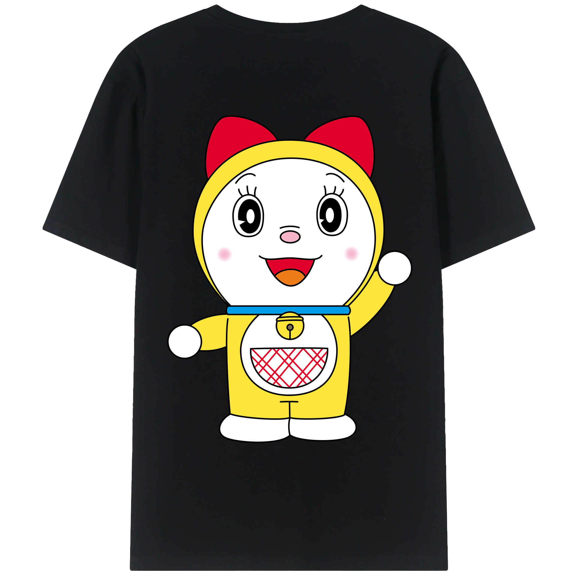 （画像用） ドラえもん ドラミ Doraemon Dorami 綿100％ メンズ半袖Tシャツ（バックプリント） 通気性
