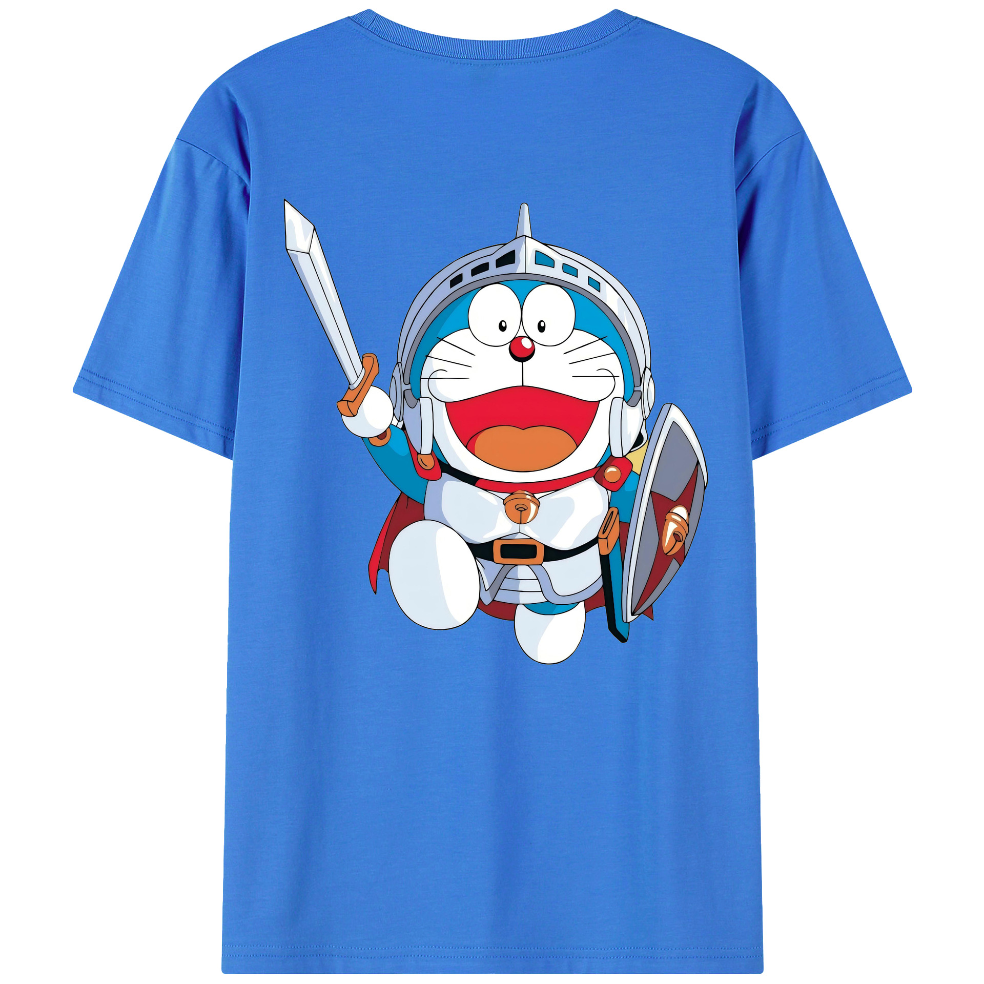 （画像用） ドラえもん Doraemon 綿100％ メンズ半袖Tシャツ（バックプリント） 通気性